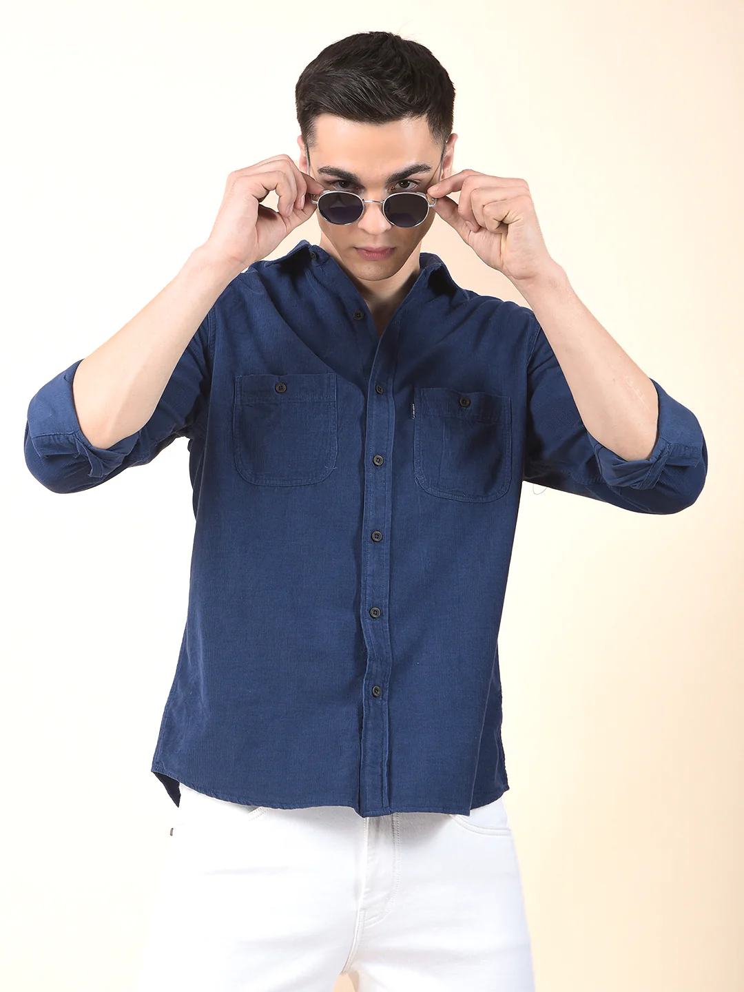 Casual Shirt for Men | Breathable & Soft with Color Fastness Slim Cotton Fabric Solid Pattern - Image 10