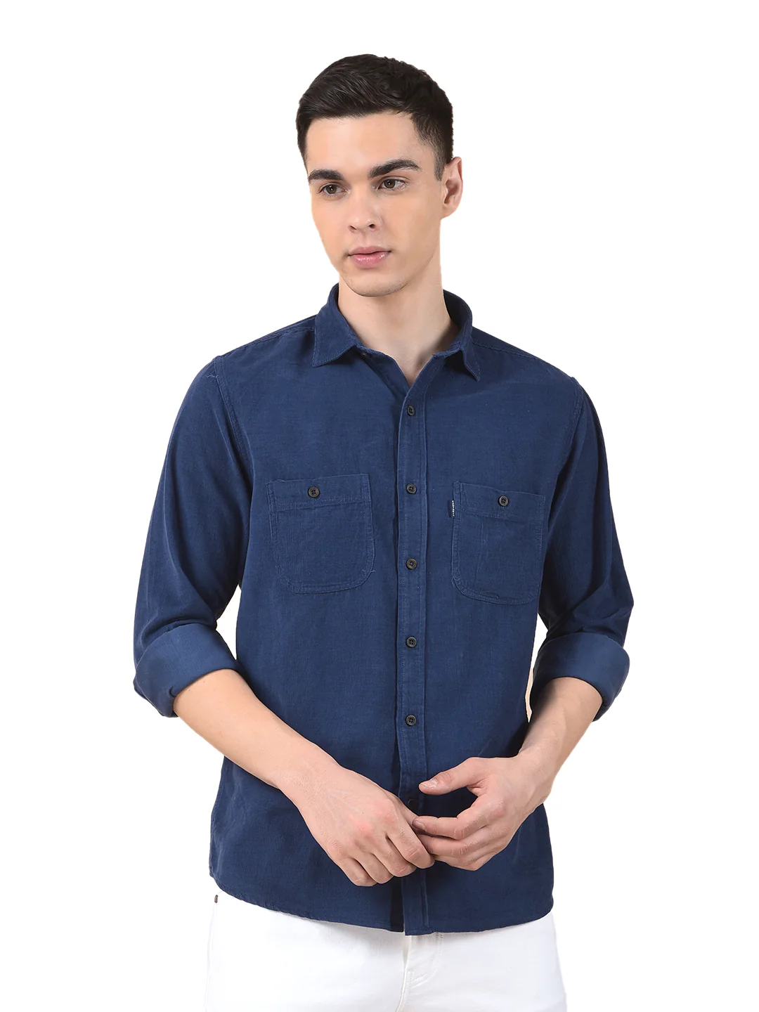 Casual Shirt for Men | Breathable & Soft with Color Fastness Slim Cotton Fabric Solid Pattern - Image 4