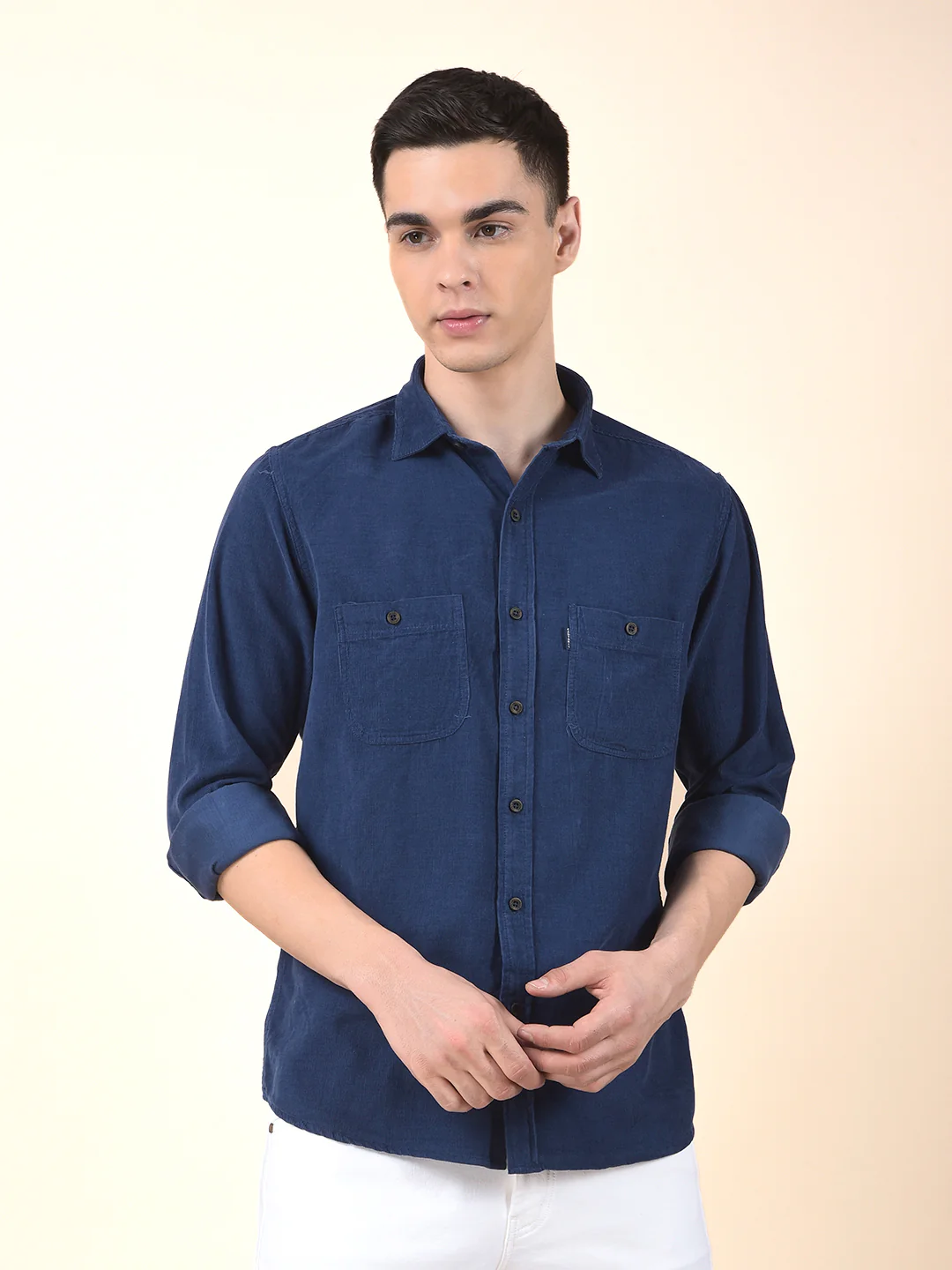Casual Shirt for Men | Breathable & Soft with Color Fastness Slim Cotton Fabric Solid Pattern - Image 5