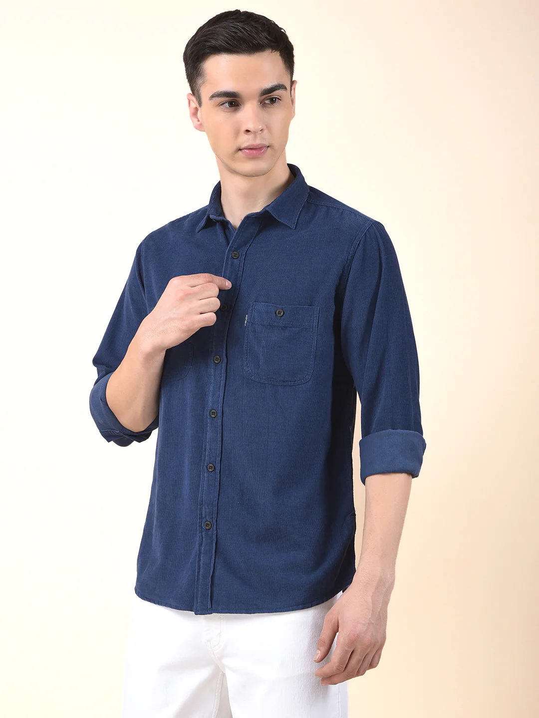 Casual Shirt for Men | Breathable & Soft with Color Fastness Slim Cotton Fabric Solid Pattern - Image 7