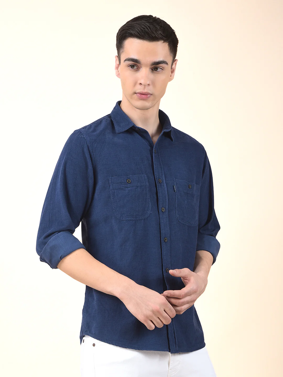 Casual Shirt for Men | Breathable & Soft with Color Fastness Slim Cotton Fabric Solid Pattern - Image 8