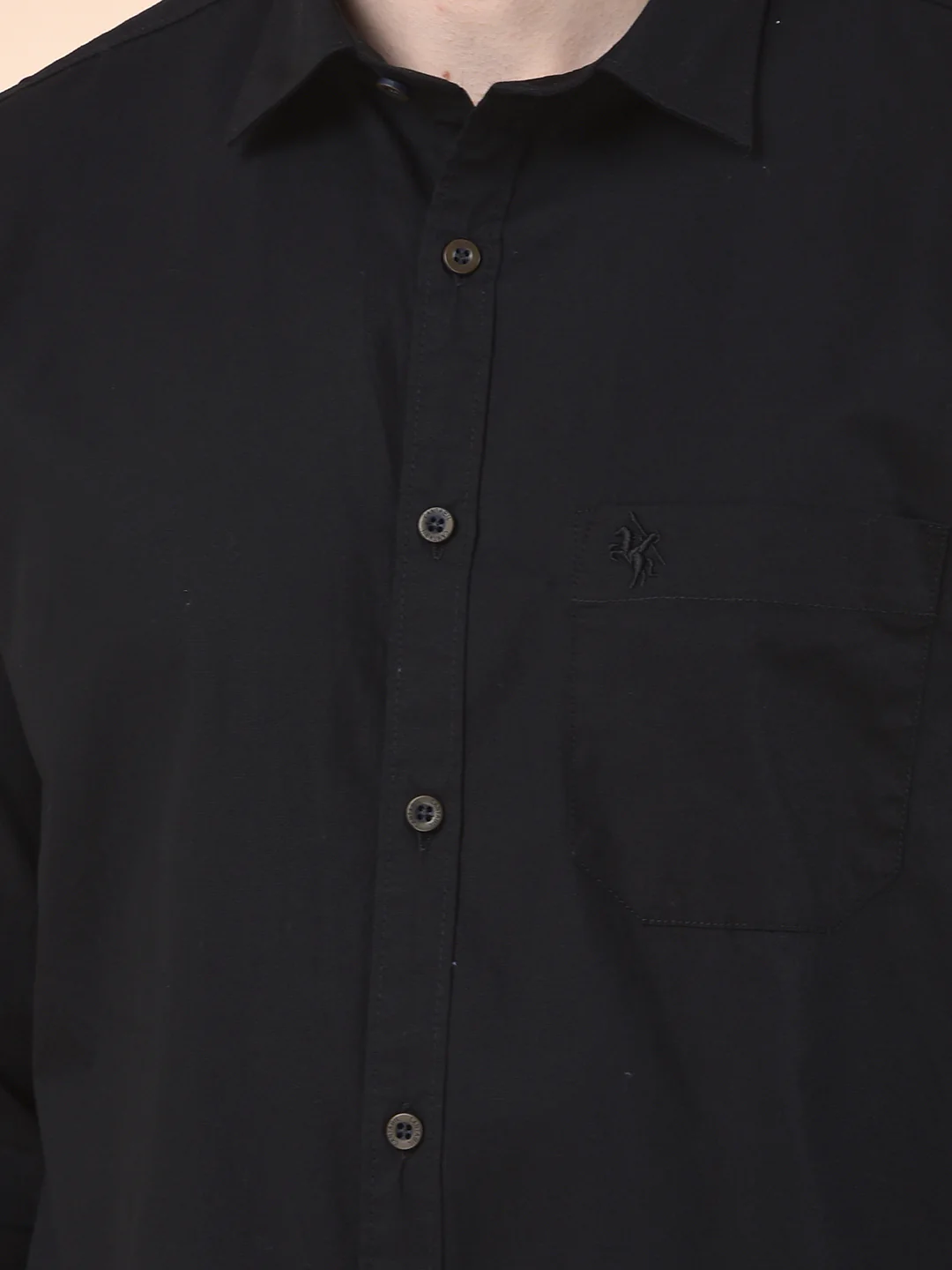Casual Shirt for Men | Breathable & Soft with Color Fastness Slim Cotton Fabric Solid Pattern - Image 7