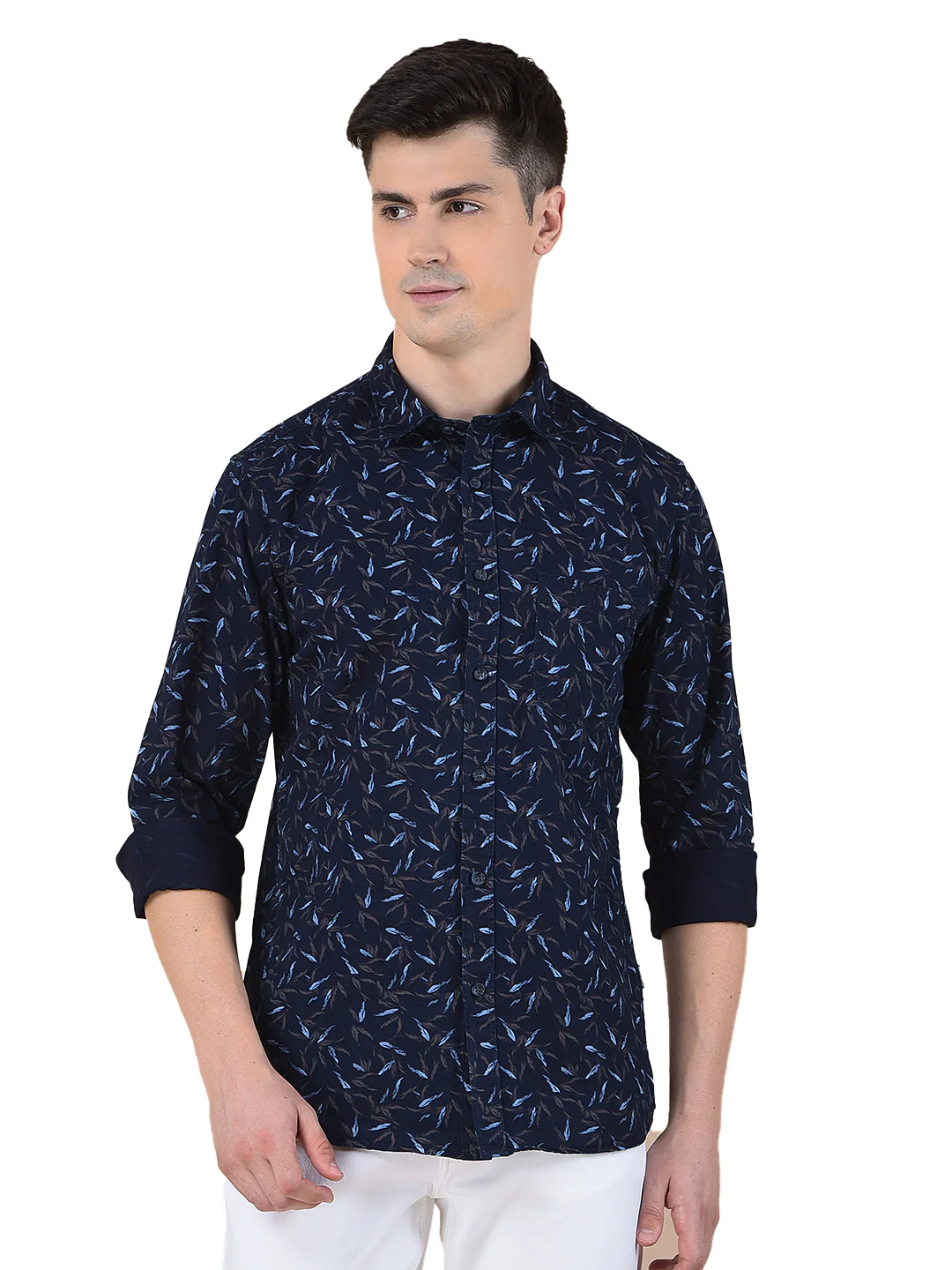 Casual Shirt for Men | Breathable & Soft with Color Fastness Slim Fit Cotton Fabric Printed Pattern - Image 10