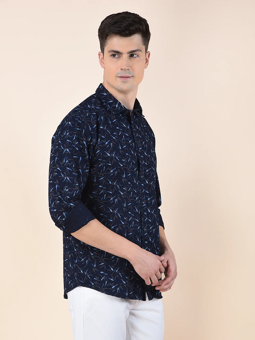 Casual Shirt for Men | Breathable & Soft with Color Fastness Slim Fit Cotton Fabric Printed Pattern - Image 7