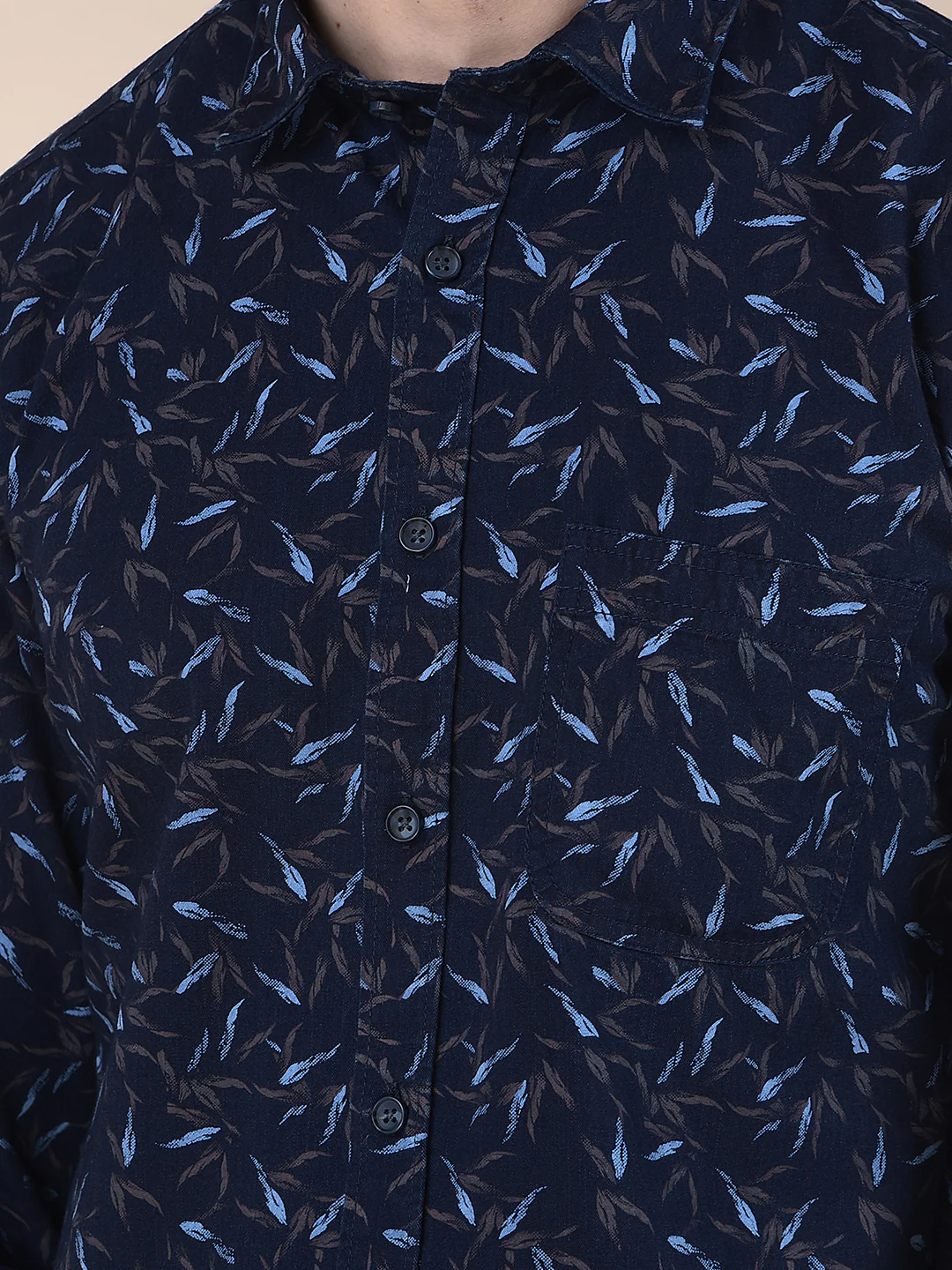 Casual Shirt for Men | Breathable & Soft with Color Fastness Slim Fit Cotton Fabric Printed Pattern - Image 8