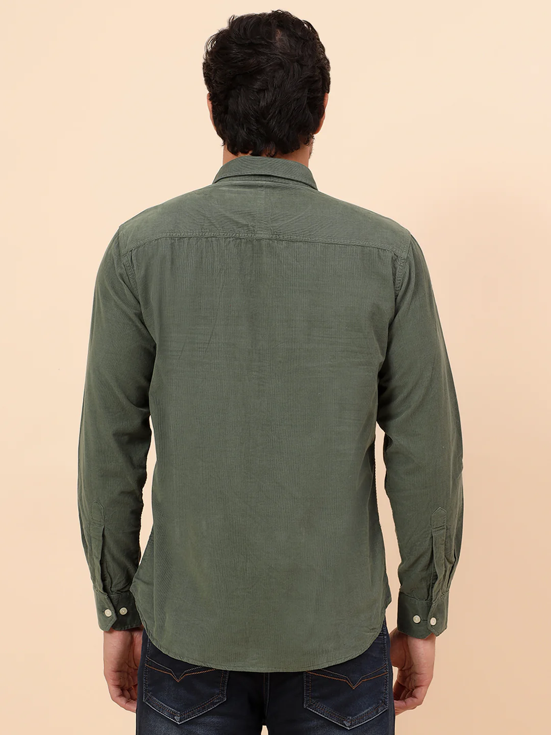 Casual Shirt for Men | Breathable & Soft with Color Fastness Slim Fit Cotton Fabric Self Design Pattern - Image 6