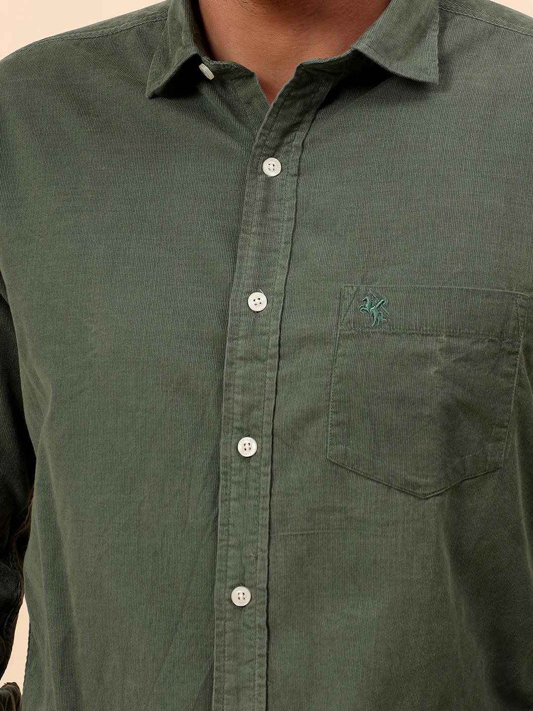 Casual Shirt for Men | Breathable & Soft with Color Fastness Slim Fit Cotton Fabric Self Design Pattern - Image 7