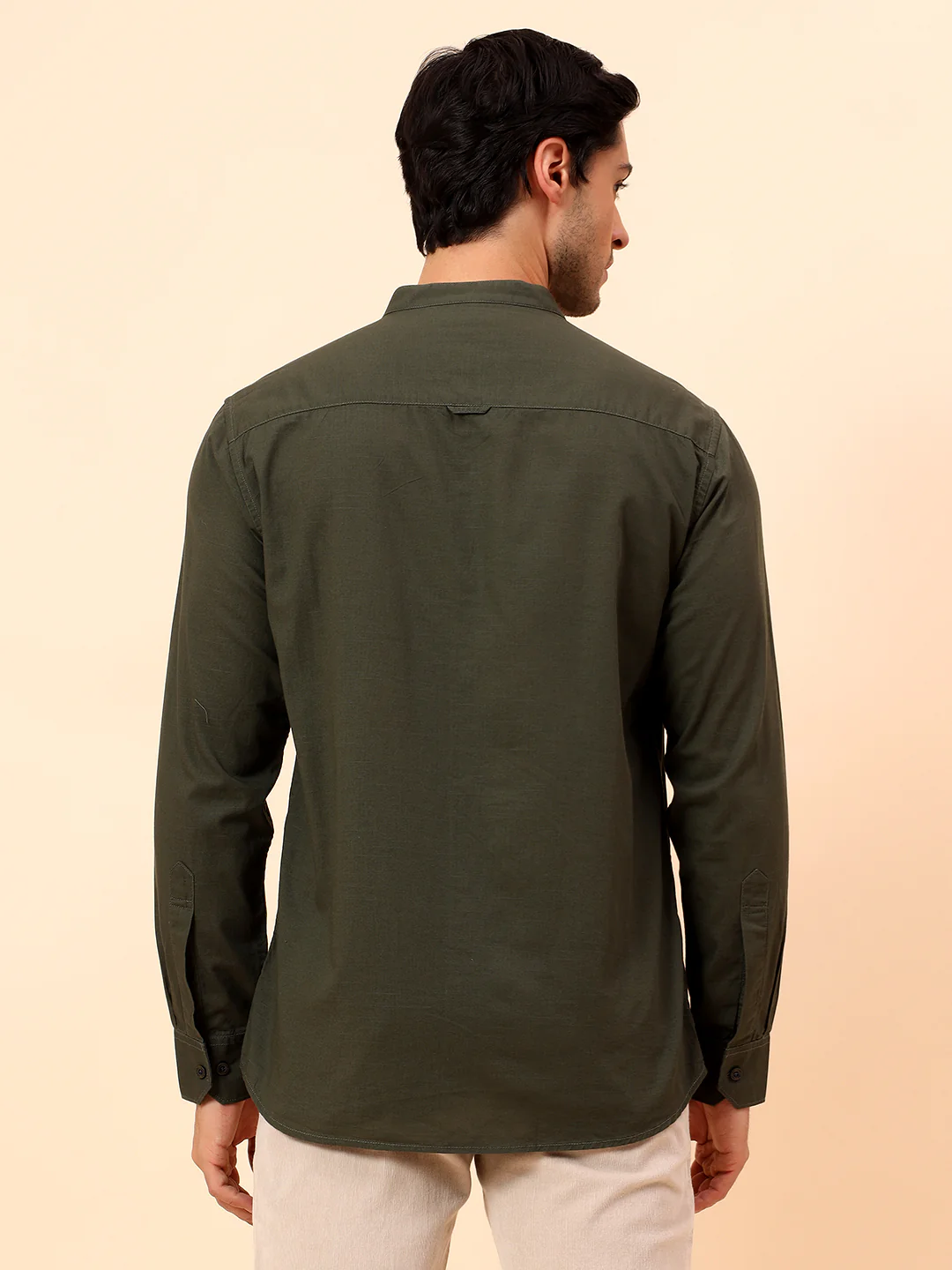 Casual Shirt for Men | Breathable & Soft with Color Fastness Slim Fit Cotton Fabric Solid Pattern - Image 6