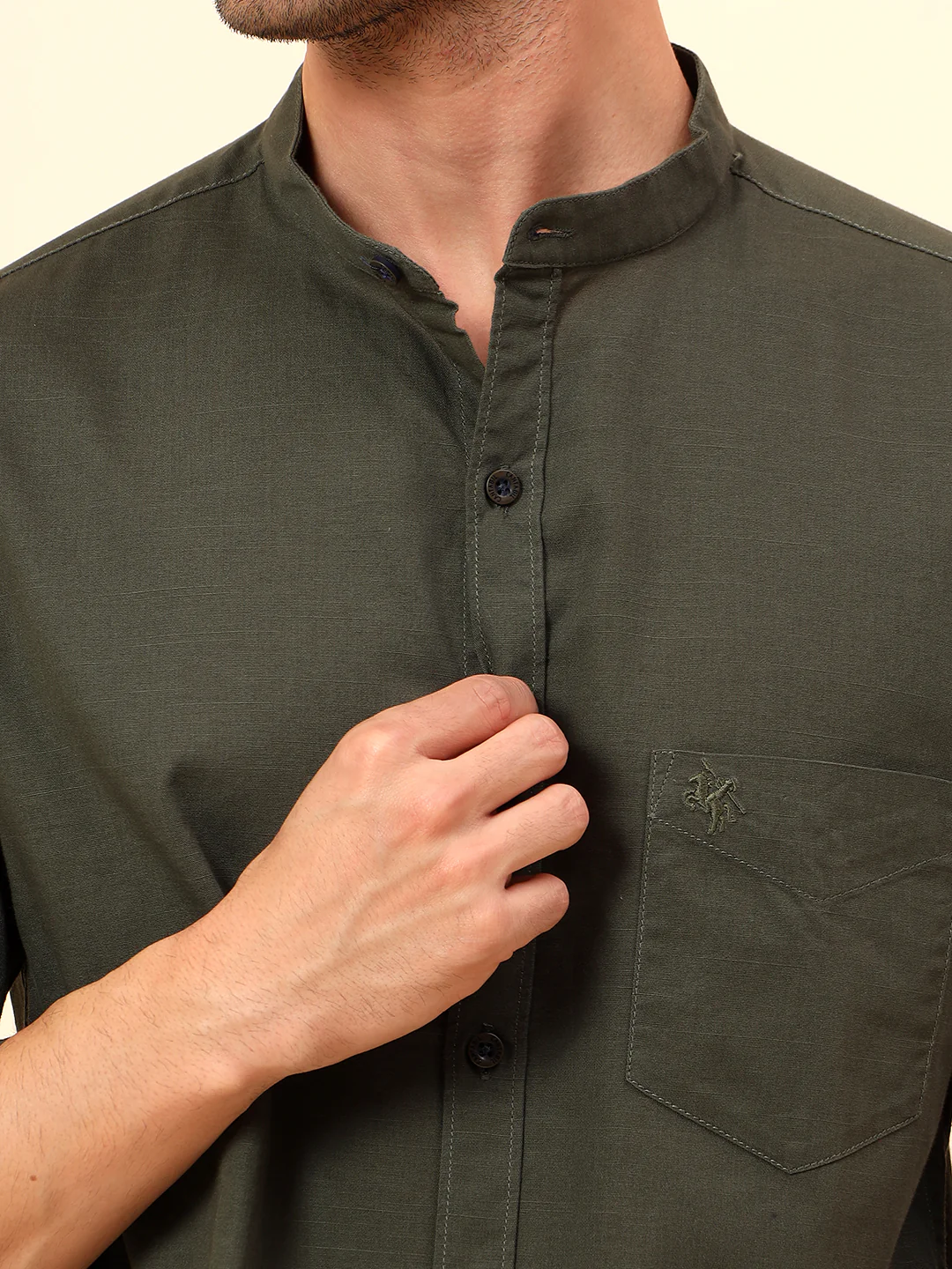 Casual Shirt for Men | Breathable & Soft with Color Fastness Slim Fit Cotton Fabric Solid Pattern - Image 7