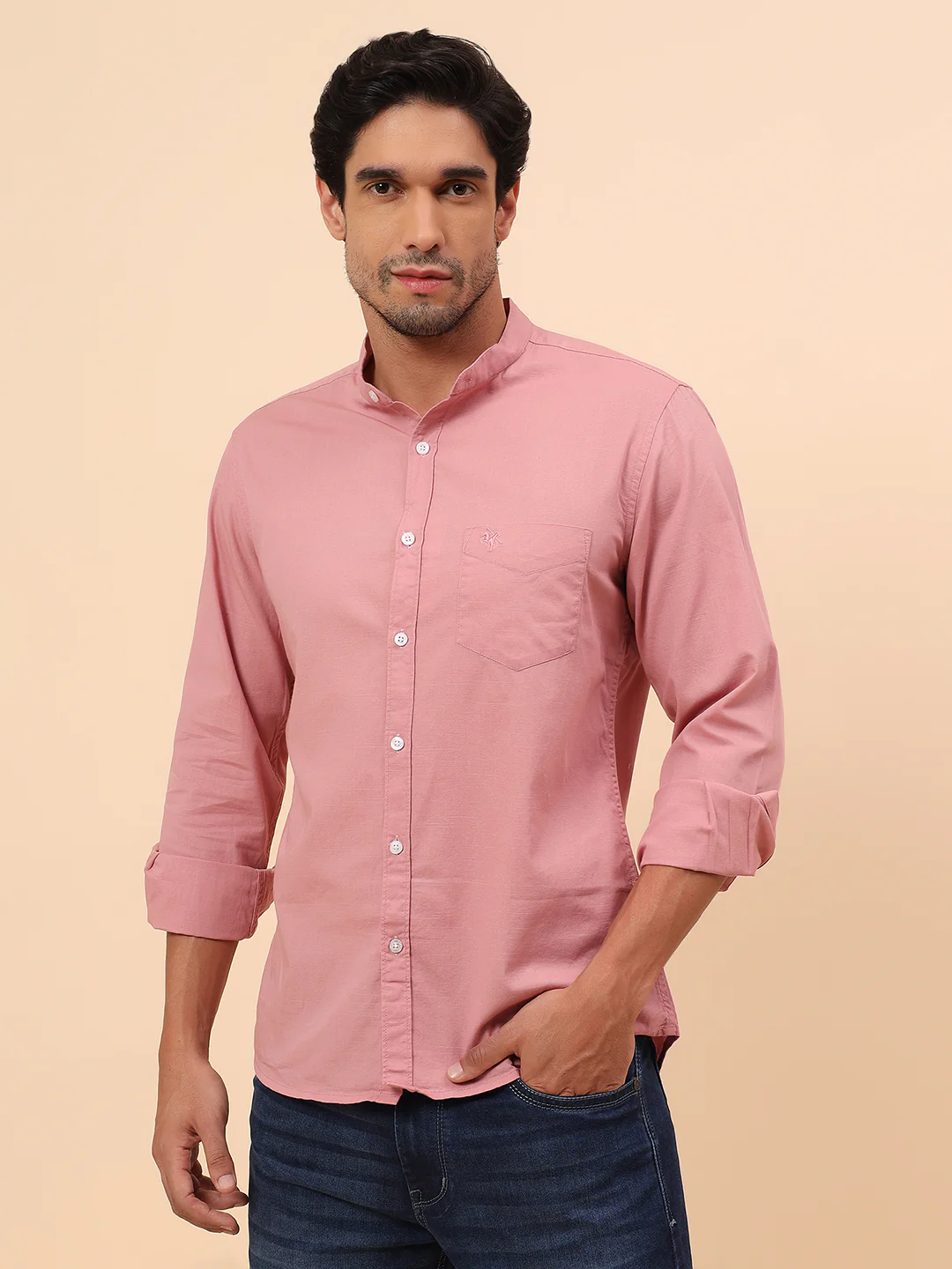 Casual Shirt for Men | Breathable & Soft with Color Fastness Slim Fit Cotton Fabric Solid Pattern - Image 4