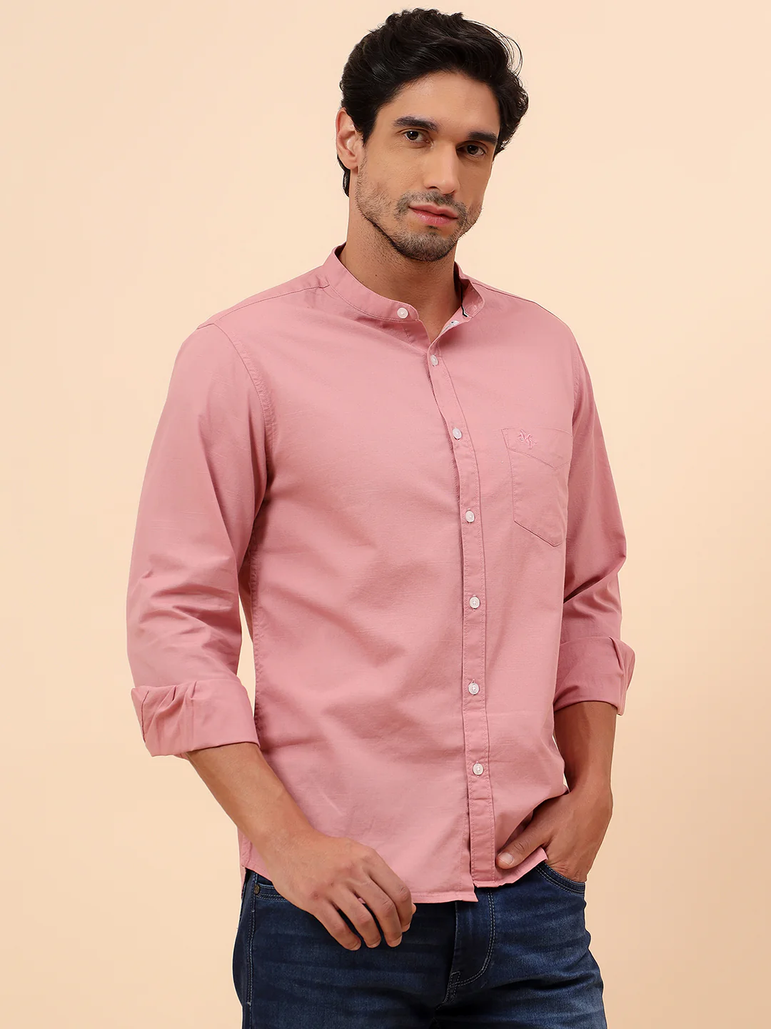 Casual Shirt for Men | Breathable & Soft with Color Fastness Slim Fit Cotton Fabric Solid Pattern - Image 5