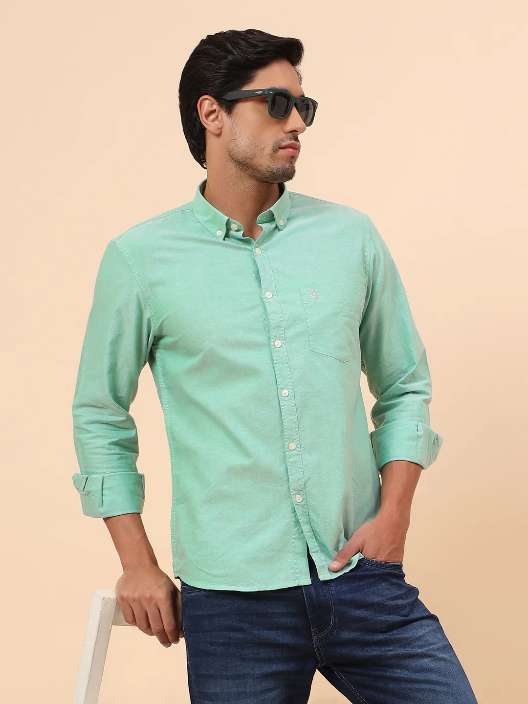 Casual Shirt for Men | Breathable & Soft with Color Fastness Slim Fit Cotton Fabric Solid Pattern - Image 3
