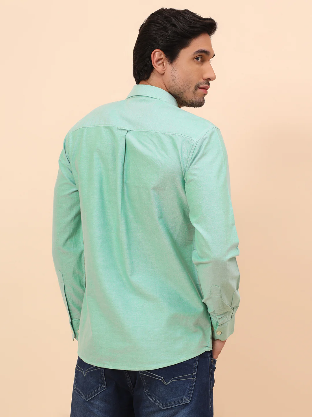 Casual Shirt for Men | Breathable & Soft with Color Fastness Slim Fit Cotton Fabric Solid Pattern - Image 6