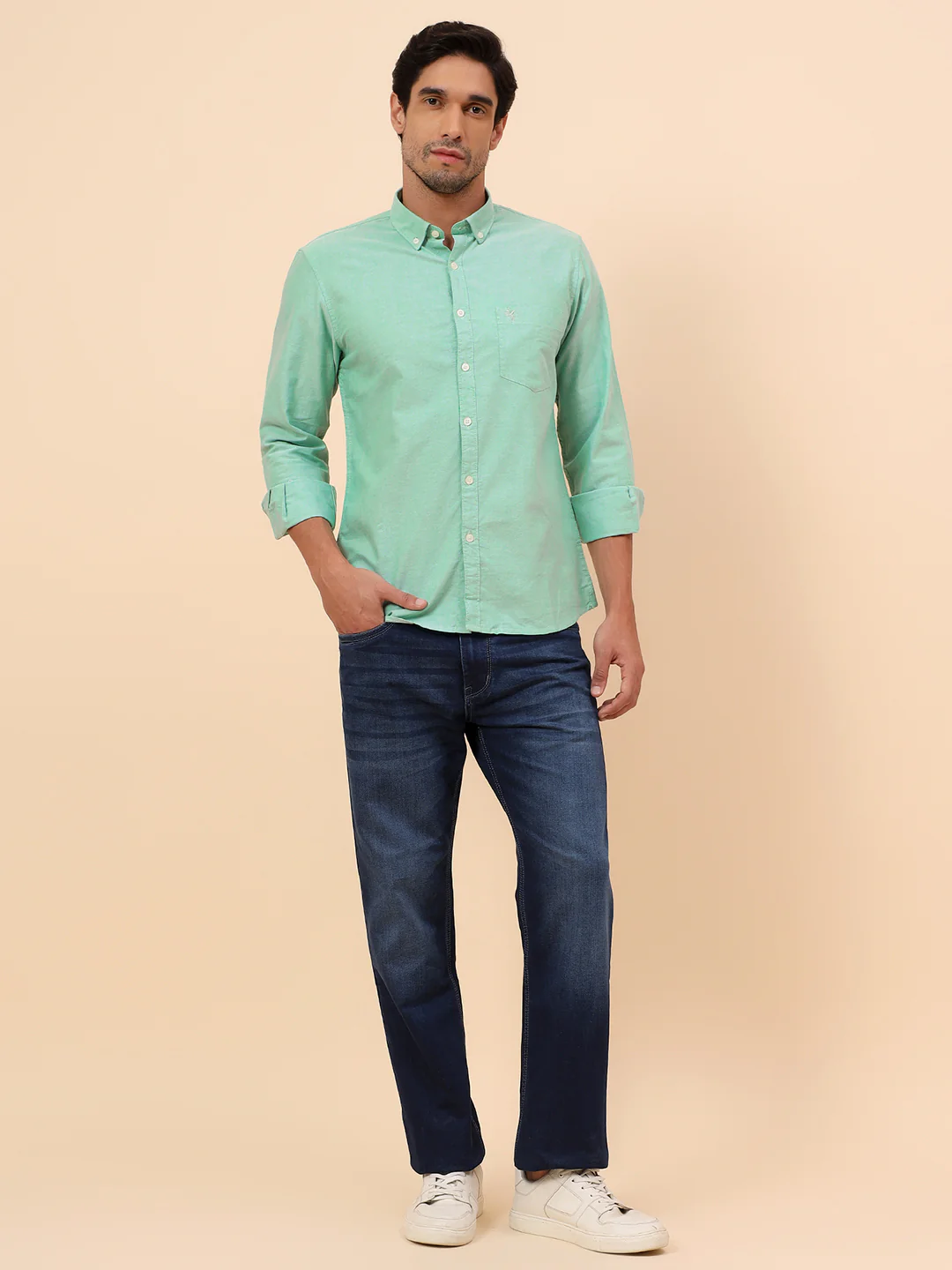 Casual Shirt for Men | Breathable & Soft with Color Fastness Slim Fit Cotton Fabric Solid Pattern - Image 7