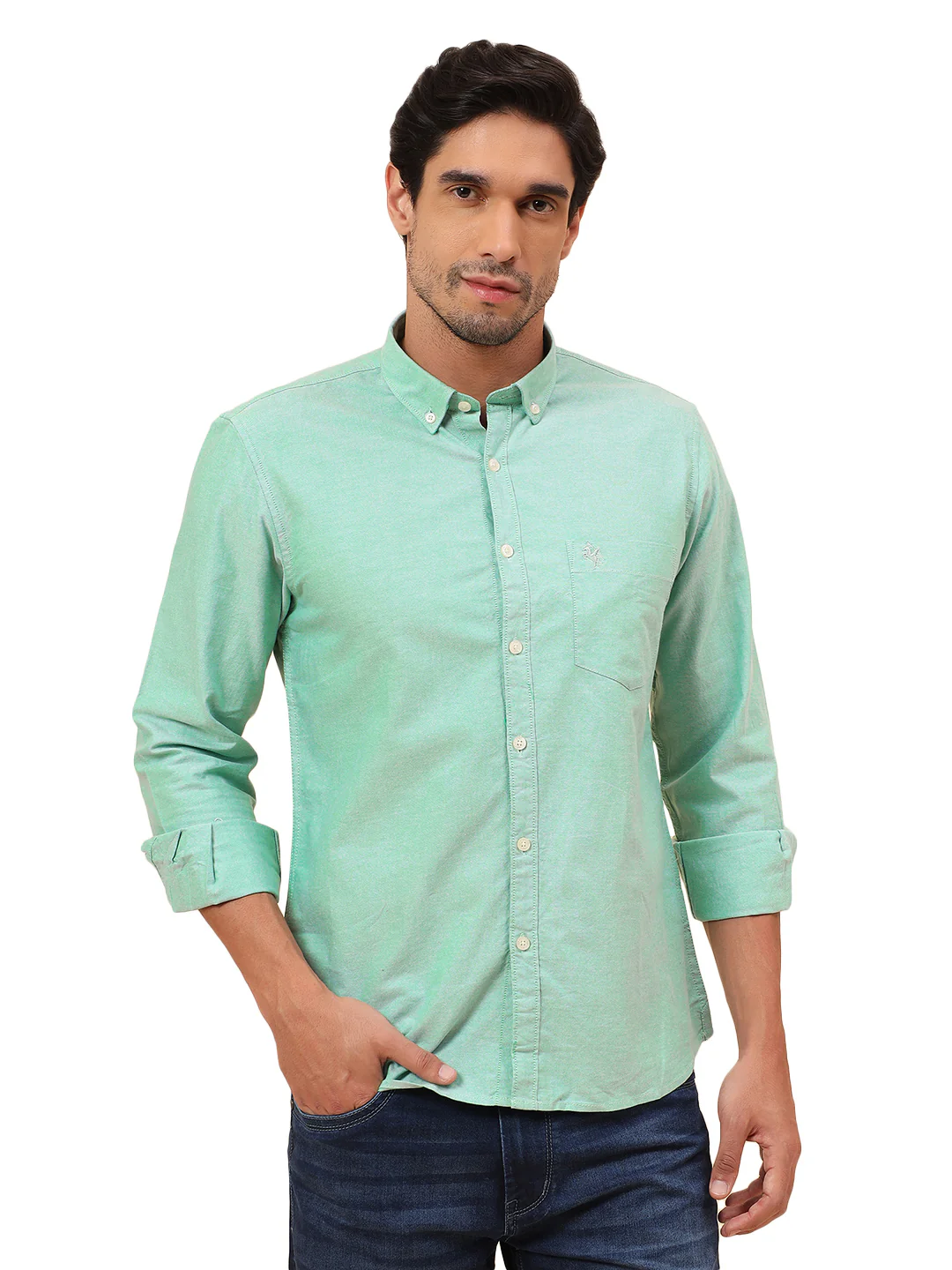 Casual Shirt for Men | Breathable & Soft with Color Fastness Slim Fit Cotton Fabric Solid Pattern - Image 8