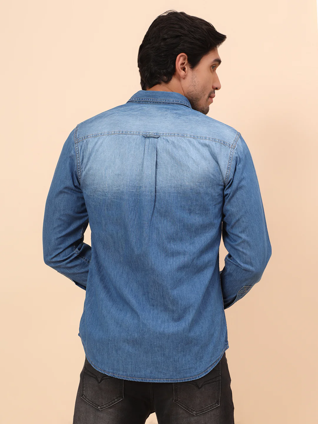Casual Shirt for Men | Breathable & Soft with Color Fastness Slim Fit Cotton Fabric Solid Pattern - Image 6