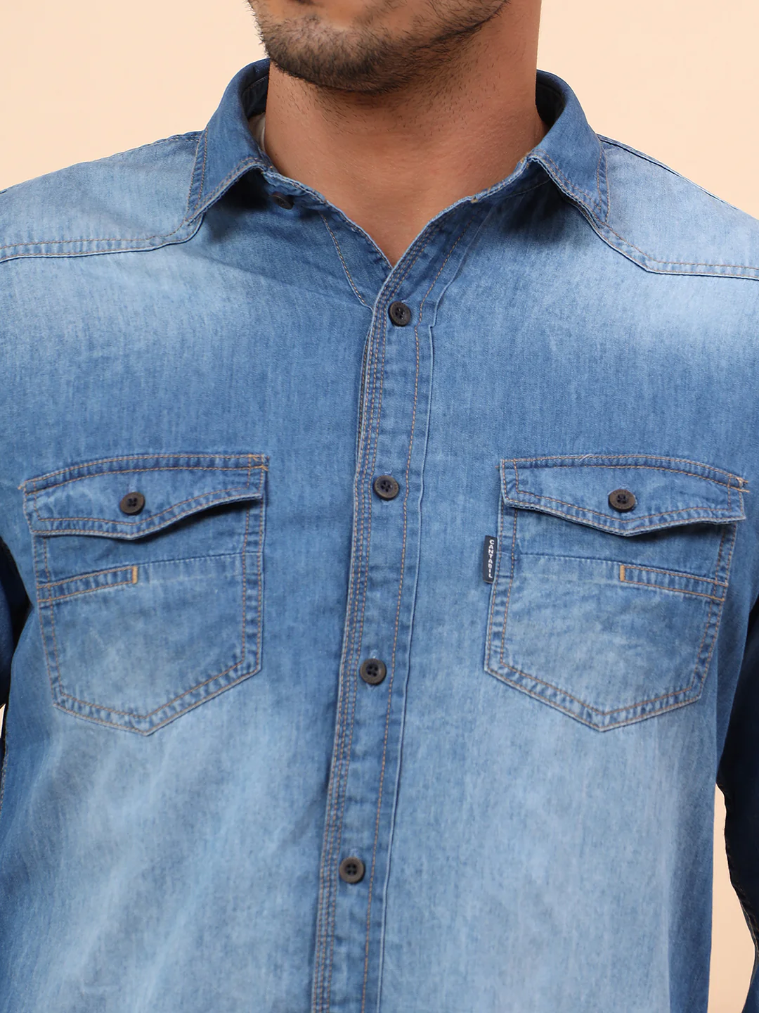 Casual Shirt for Men | Breathable & Soft with Color Fastness Slim Fit Cotton Fabric Solid Pattern - Image 7
