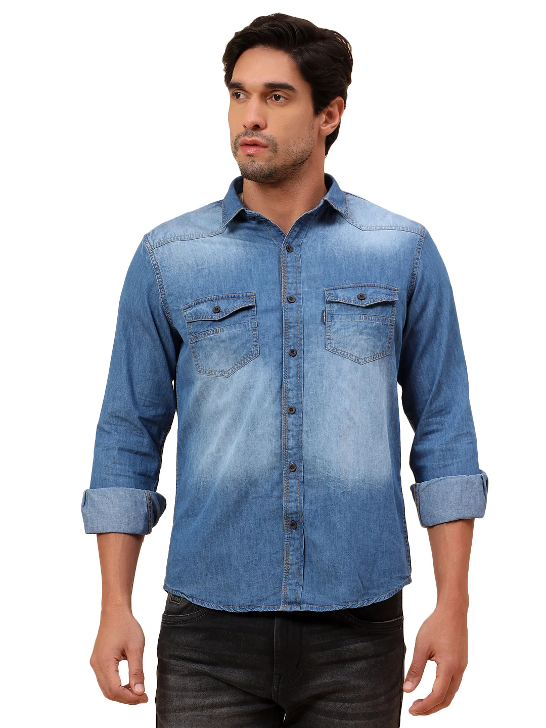 Casual Shirt for Men | Breathable & Soft with Color Fastness Slim Fit Cotton Fabric Solid Pattern - Image 9