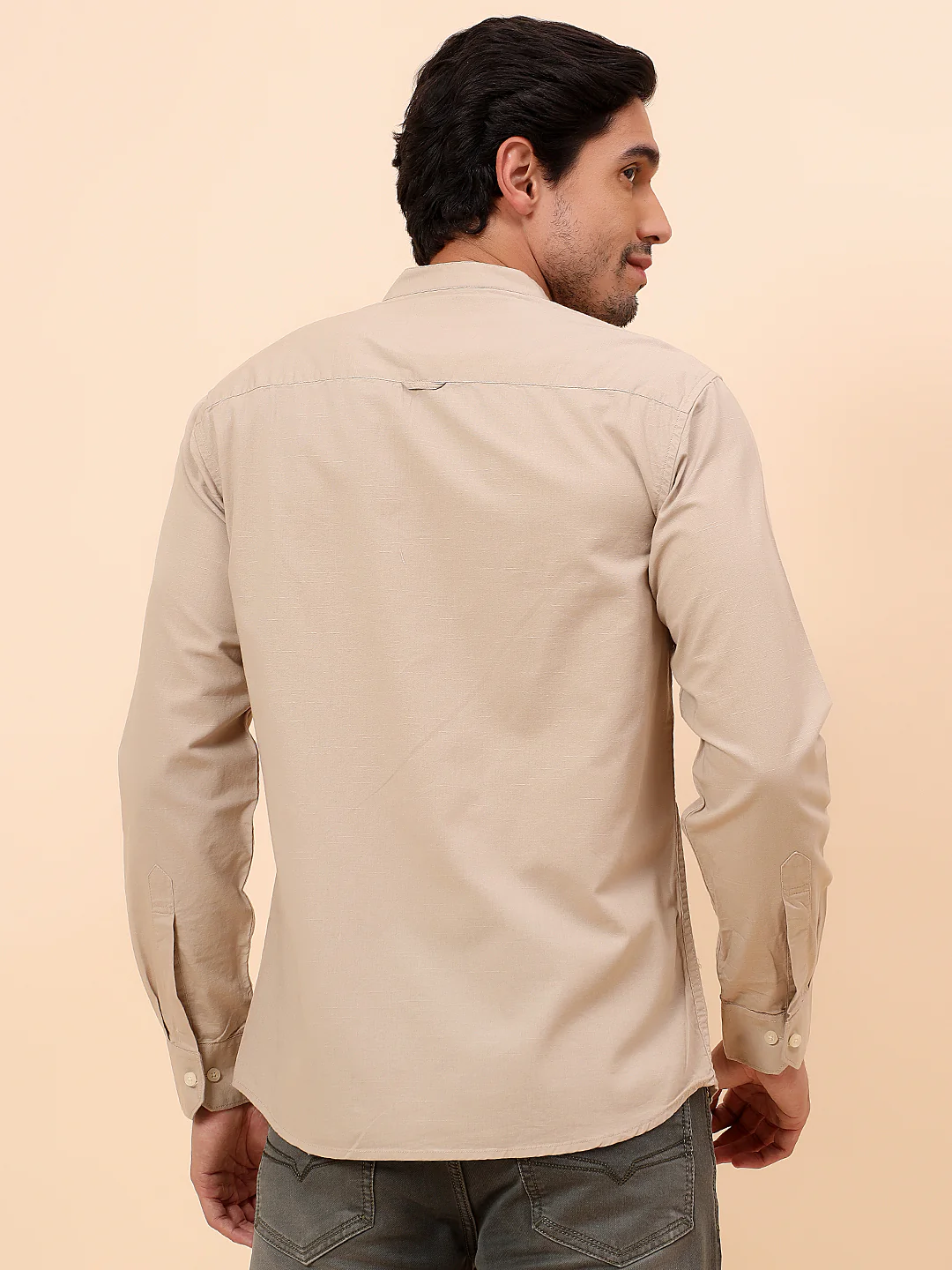 Casual Shirt for Men | Breathable & Soft with Color Fastness Slim Fit Cotton Fabric Solid Pattern - Image 6