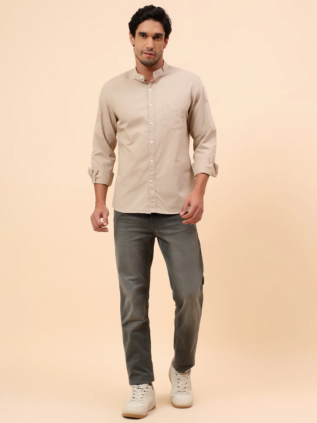Casual Shirt for Men | Breathable & Soft with Color Fastness Slim Fit Cotton Fabric Solid Pattern - Image 8