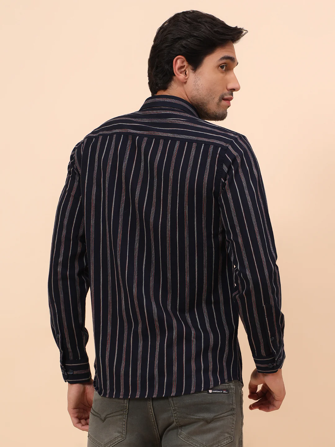 Casual Shirt for Men | Breathable & Soft with Color Fastness Slim Fit Cotton Fabric Striped Pattern - Image 6