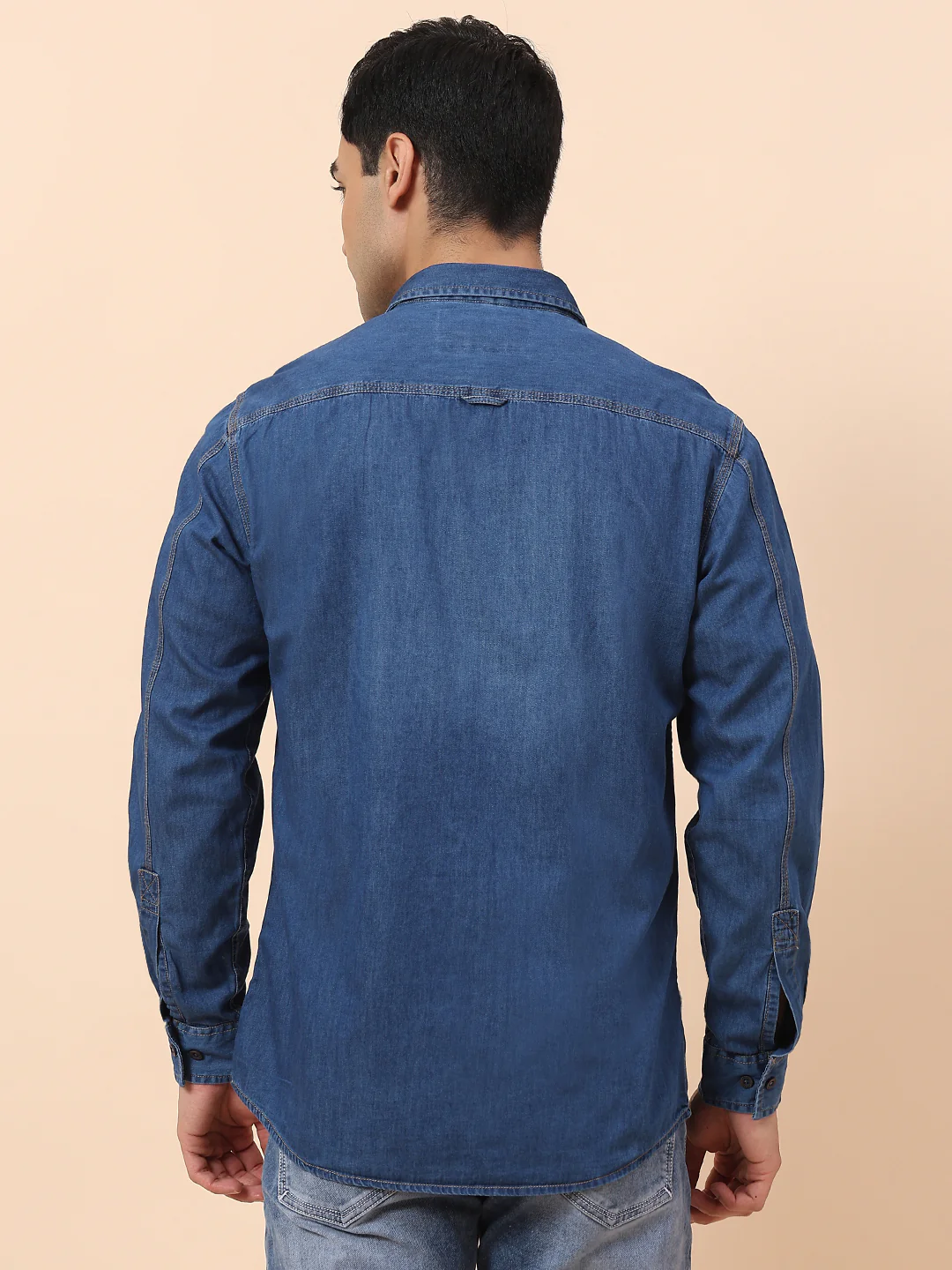 Casual Shirt for Men | Breathable & Soft with Color Fastness Slim Fit Spread Collar Cotton Fabric Solid Pattern - Image 6