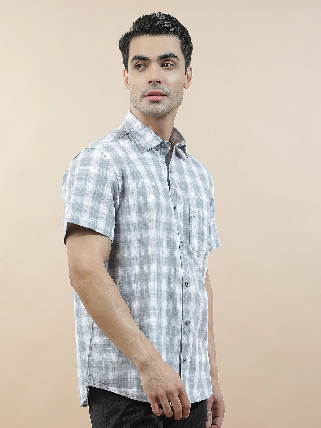 Casual Shirt for Men l Breathable & Soft with Color Fastness Regular Fit  Cotton Fabric Checkered Pattern - Image 7