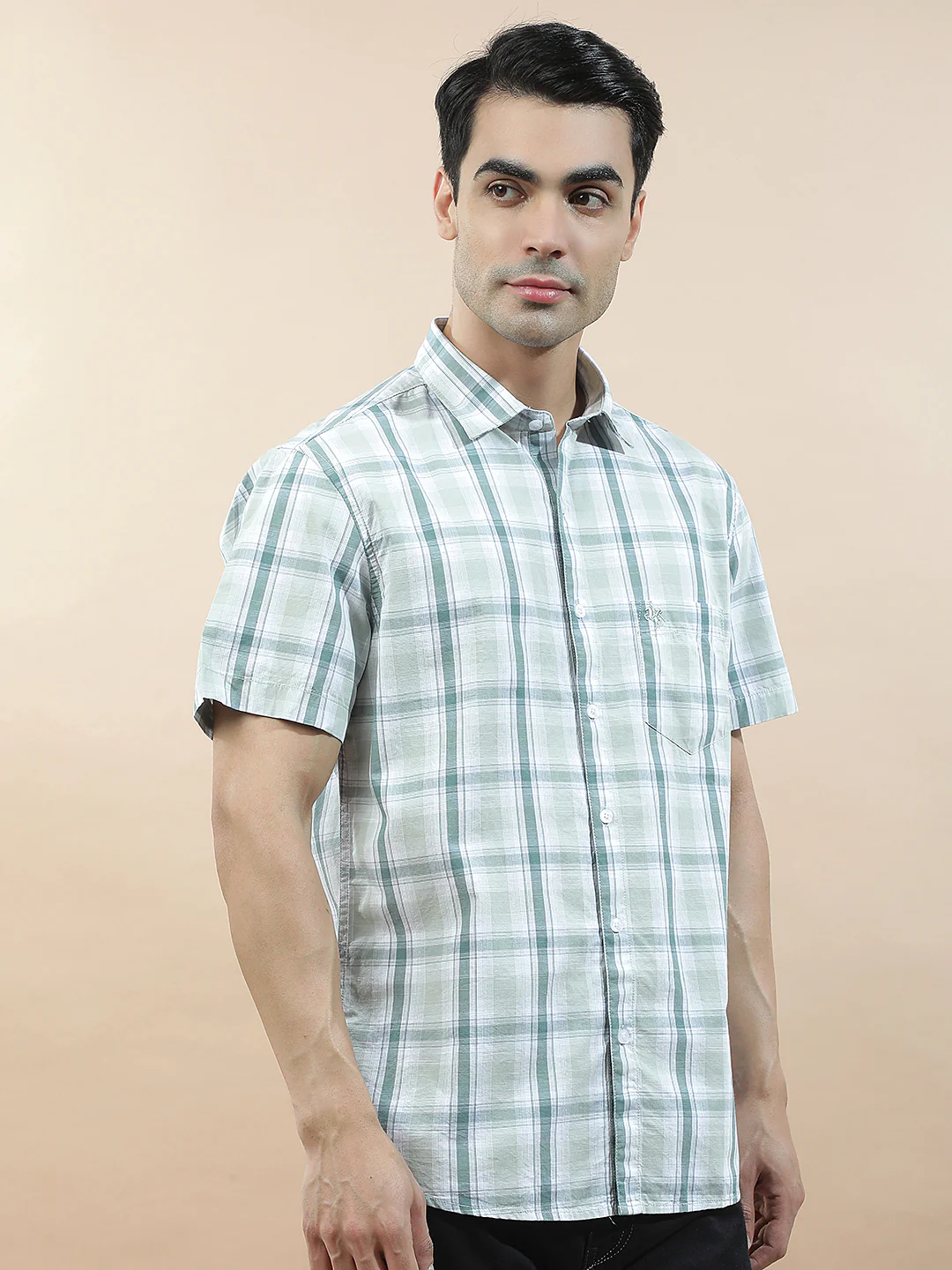 Casual Shirt for Men l Breathable & Soft with Color Fastness Slim Fit  Cotton Fabric Checkered Pattern - Image 6