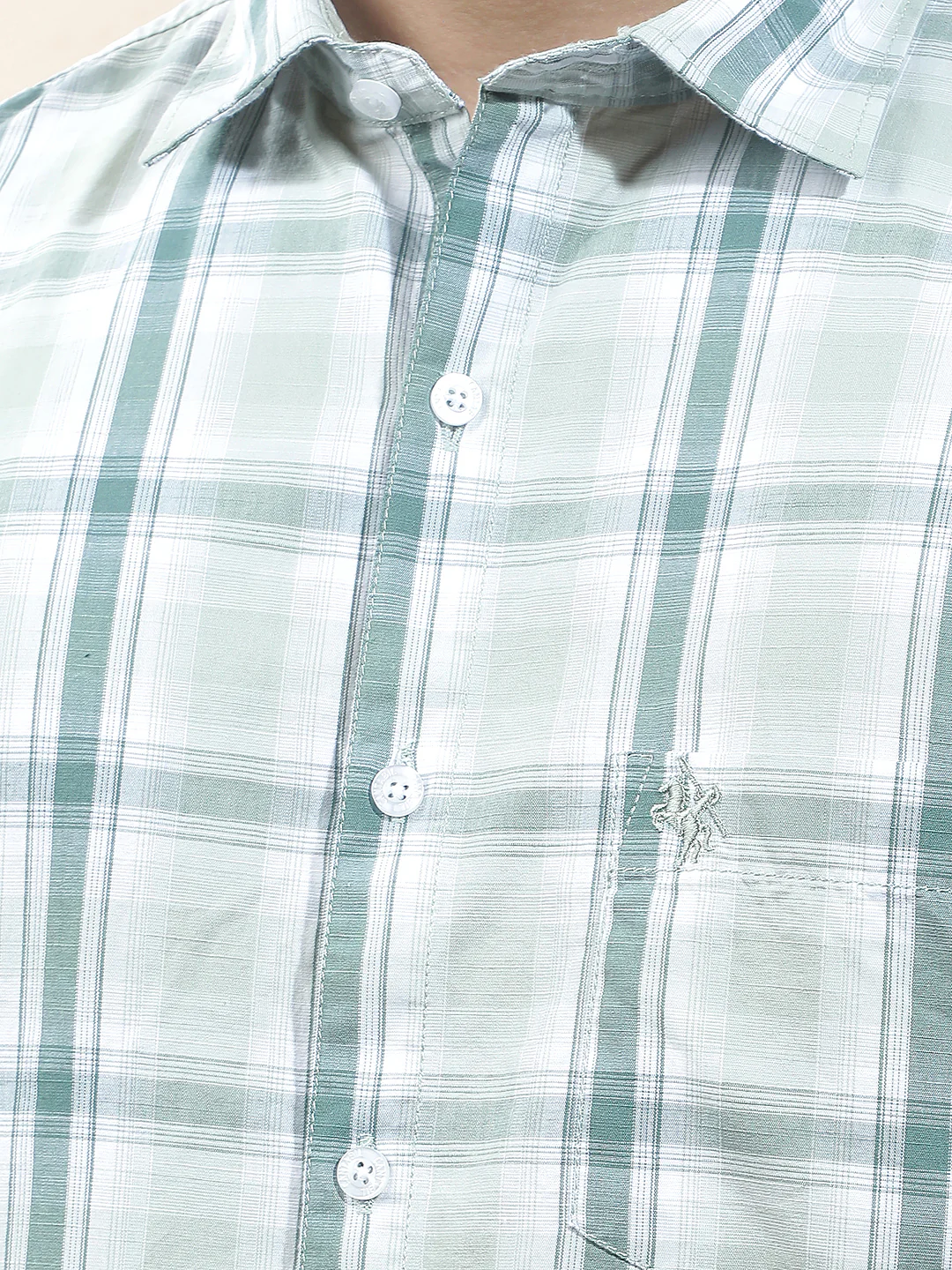 Casual Shirt for Men l Breathable & Soft with Color Fastness Slim Fit  Cotton Fabric Checkered Pattern - Image 7