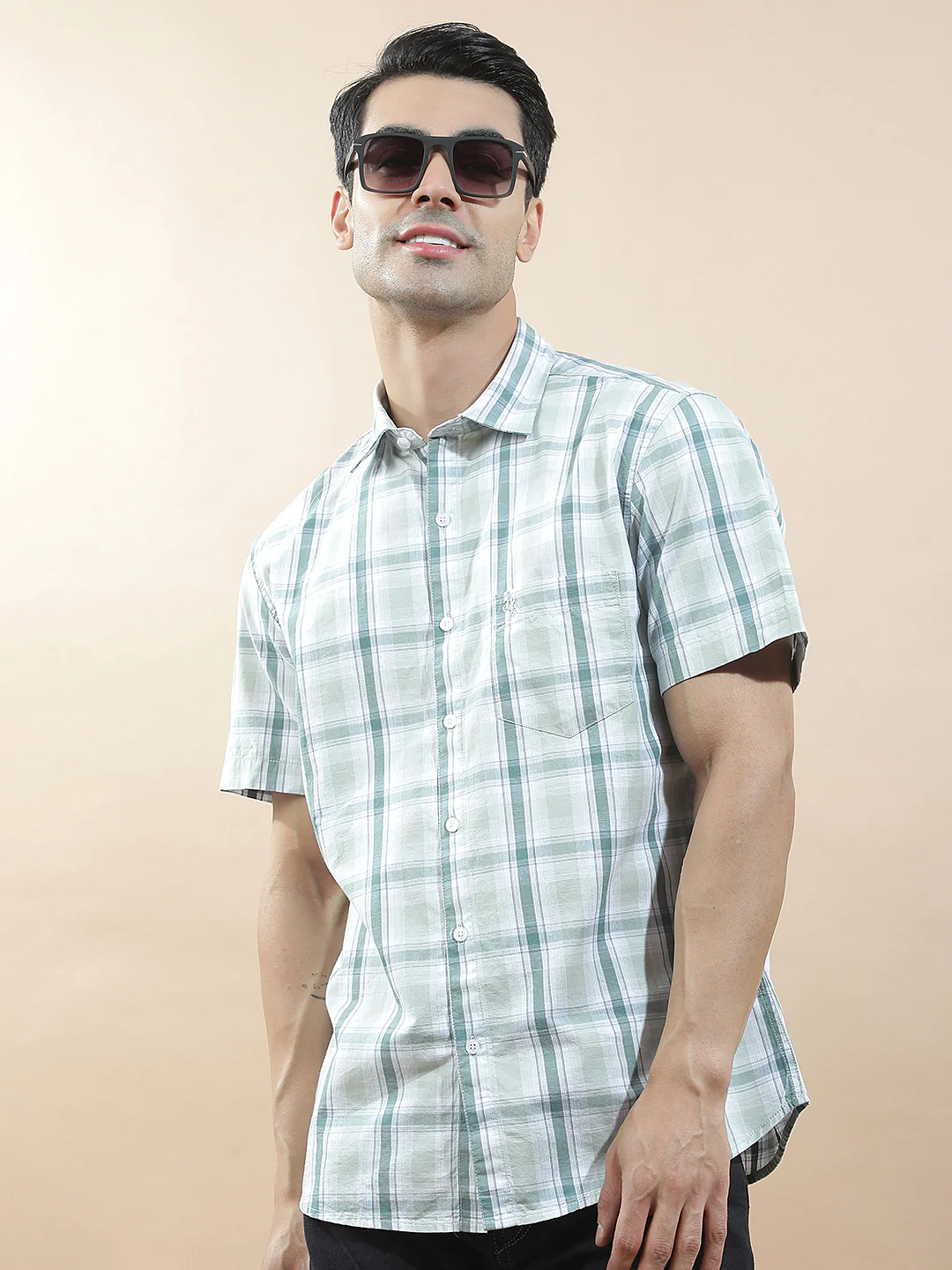 Casual Shirt for Men l Breathable & Soft with Color Fastness Slim Fit  Cotton Fabric Checkered Pattern - Image 8
