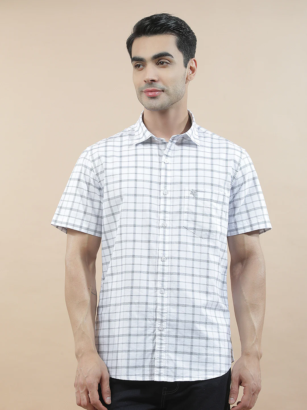 Casual Shirt for Men l Breathable & Soft with Color Fastness Slim Fit Cotton Fabric Checkered Pattern - Image 5