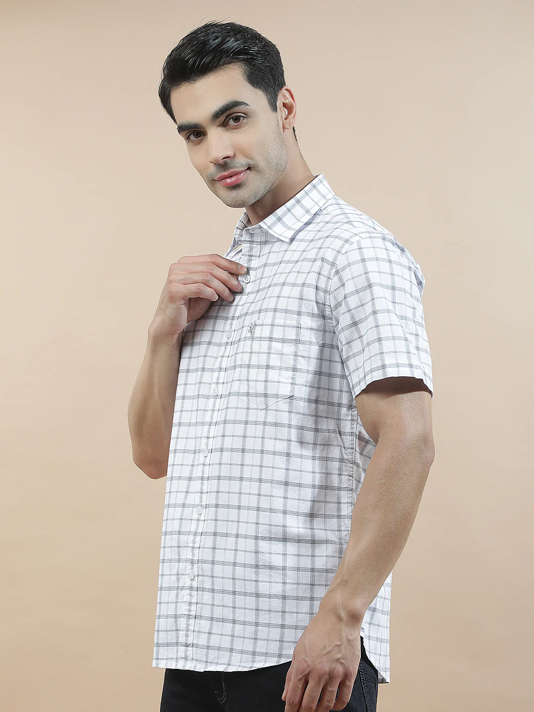 Casual Shirt for Men l Breathable & Soft with Color Fastness Slim Fit Cotton Fabric Checkered Pattern - Image 6