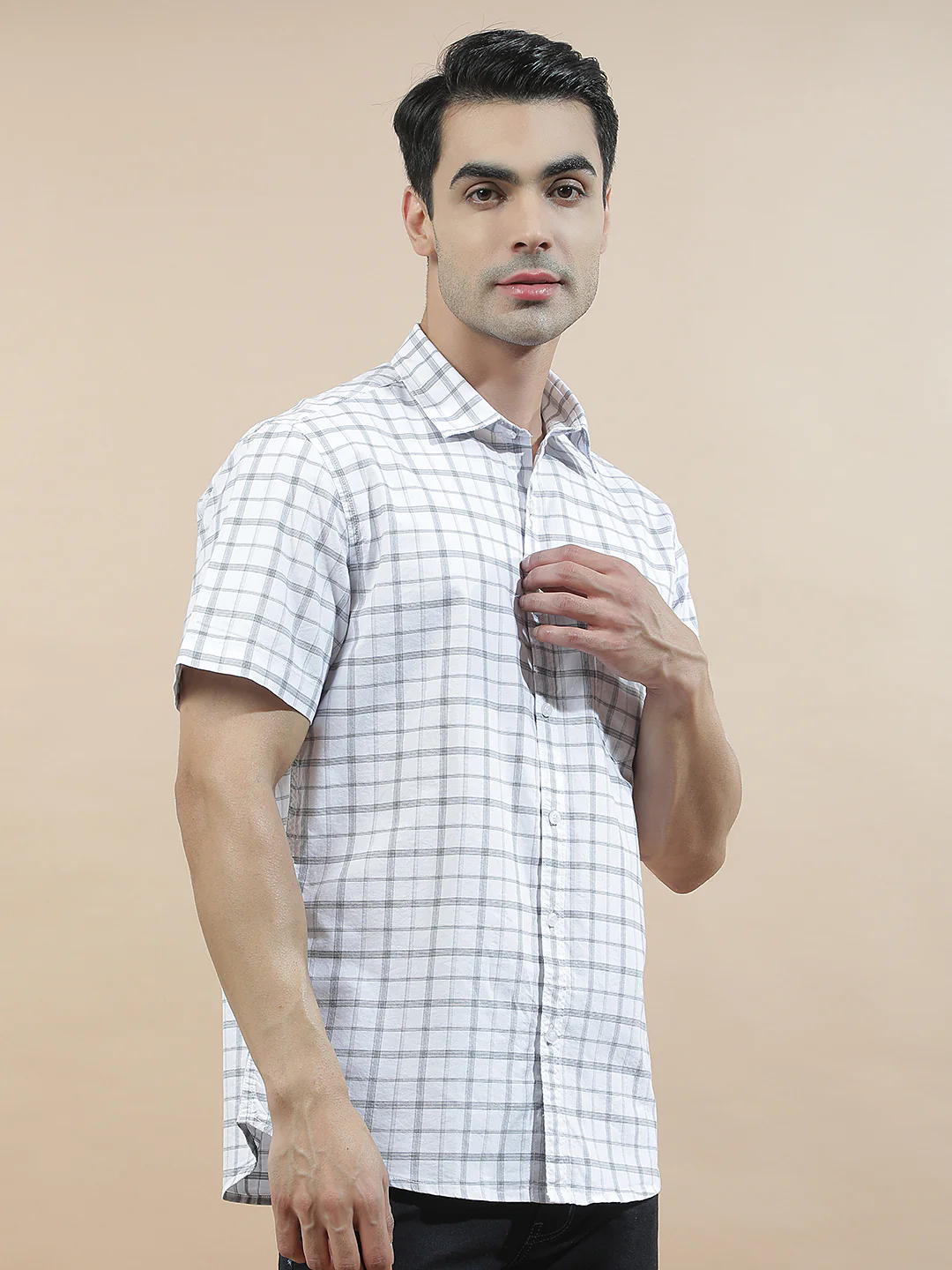 Casual Shirt for Men l Breathable & Soft with Color Fastness Slim Fit Cotton Fabric Checkered Pattern - Image 7