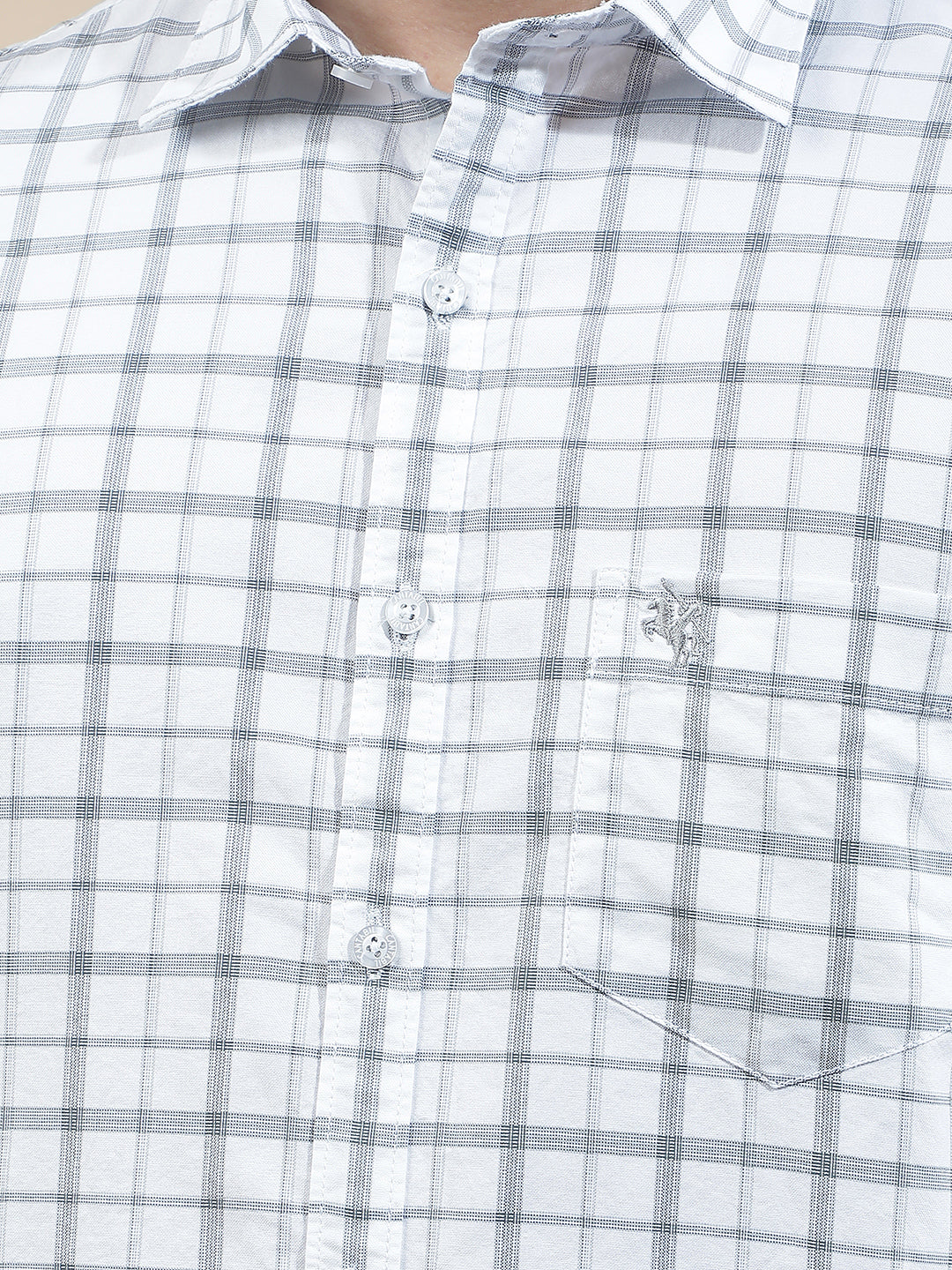 Casual Shirt for Men l Breathable & Soft with Color Fastness Slim Fit Cotton Fabric Checkered Pattern - Image 8