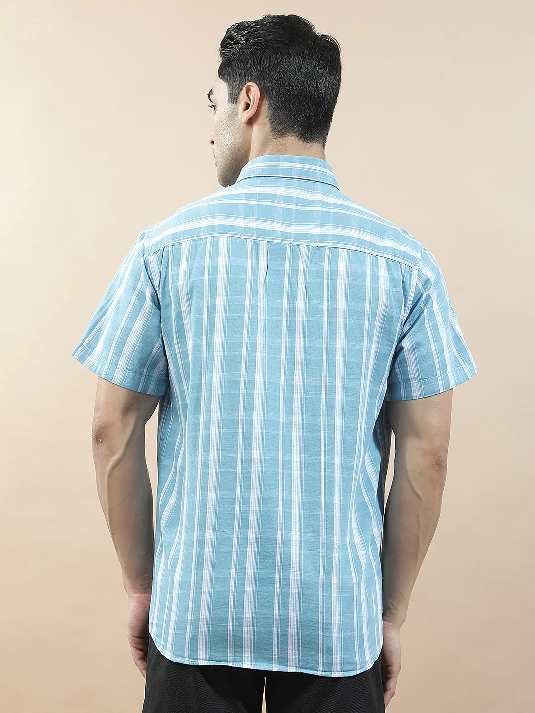 Casual Shirt for Men l Breathable & Soft with Color Fastness Slim Fit Cotton Fabric Checkered Pattern - Image 3