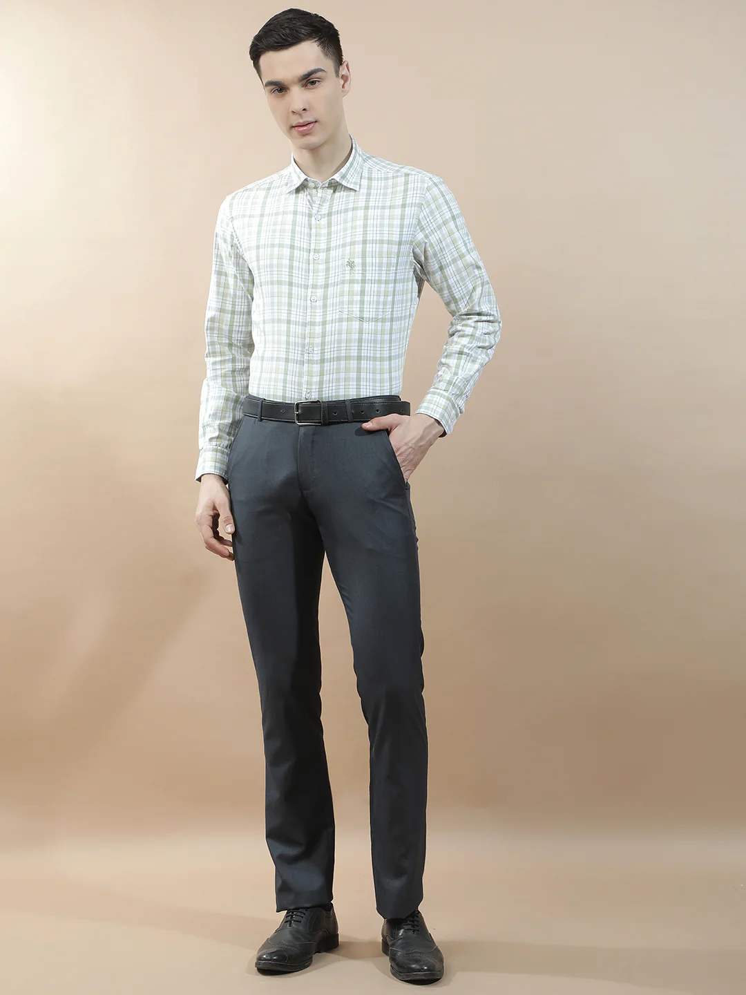 Casual Shirt for Men l Breathable & Soft with Color Fastness Slim Fit Cotton Fabric Checkered Pattern