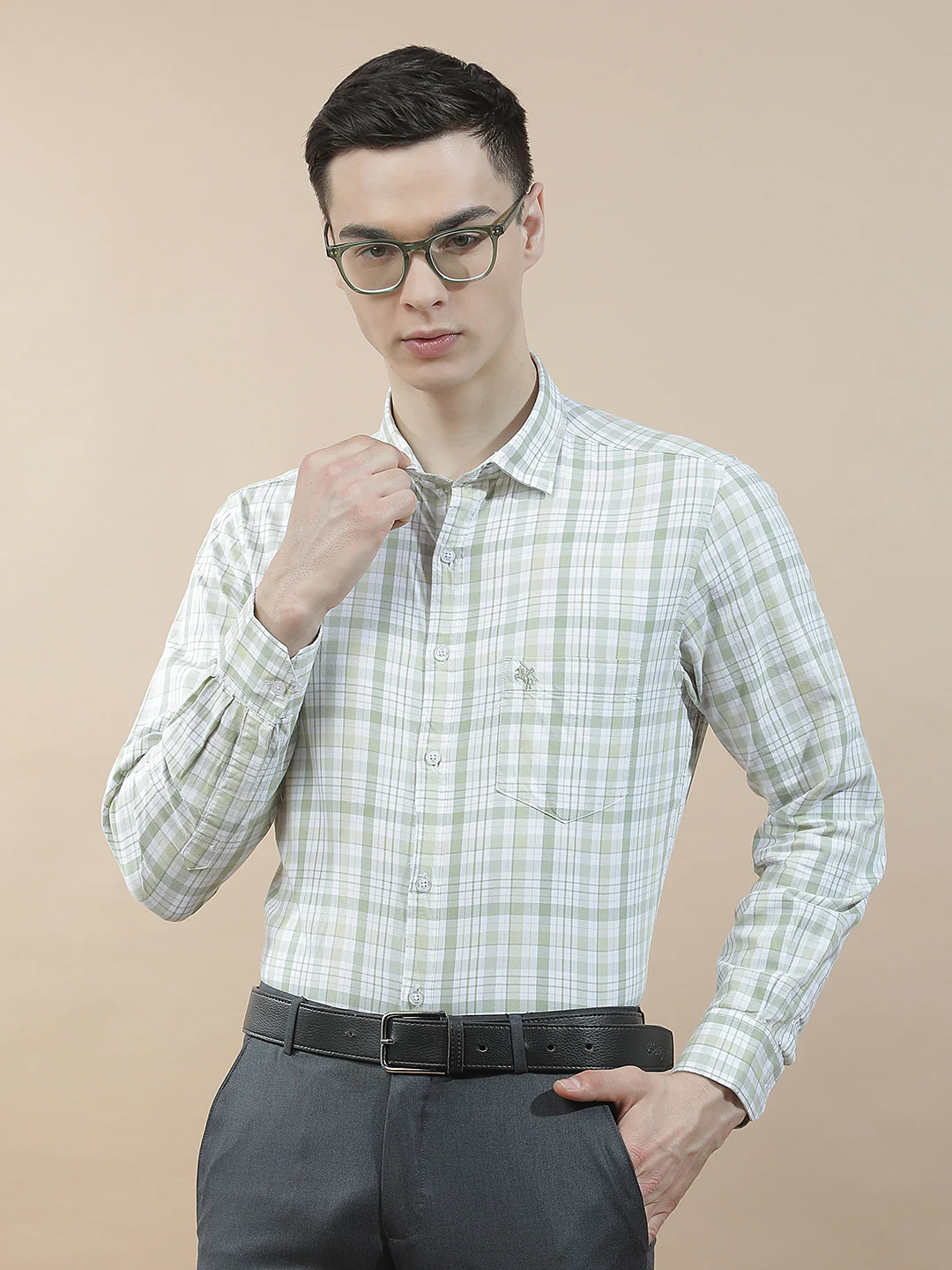 Casual Shirt for Men l Breathable & Soft with Color Fastness Slim Fit Cotton Fabric Checkered Pattern - Image 2