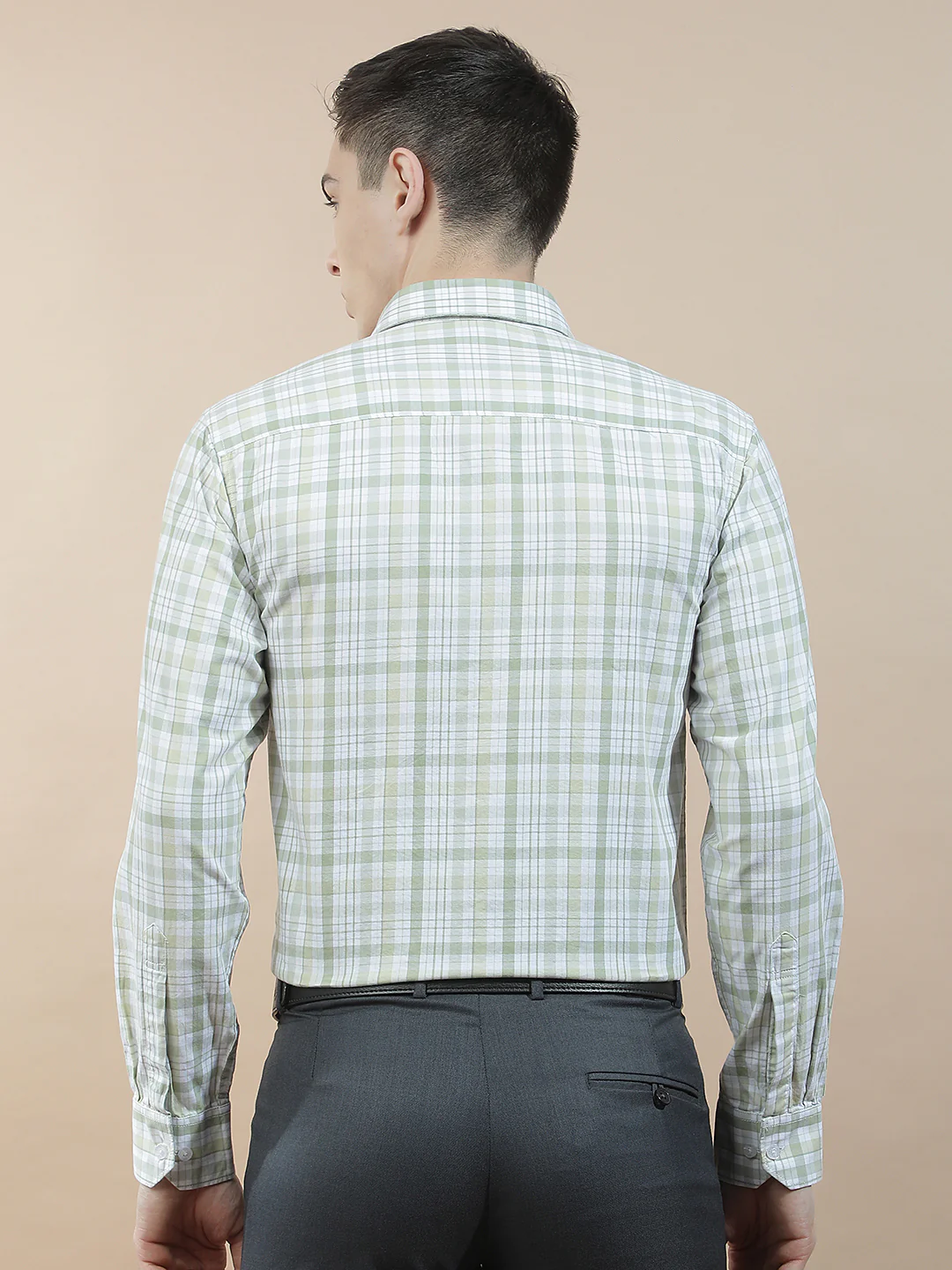Casual Shirt for Men l Breathable & Soft with Color Fastness Slim Fit Cotton Fabric Checkered Pattern - Image 3