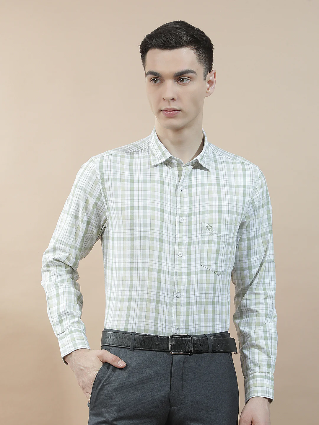 Casual Shirt for Men l Breathable & Soft with Color Fastness Slim Fit Cotton Fabric Checkered Pattern - Image 4