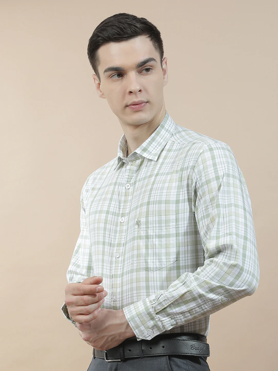 Casual Shirt for Men l Breathable & Soft with Color Fastness Slim Fit Cotton Fabric Checkered Pattern - Image 5