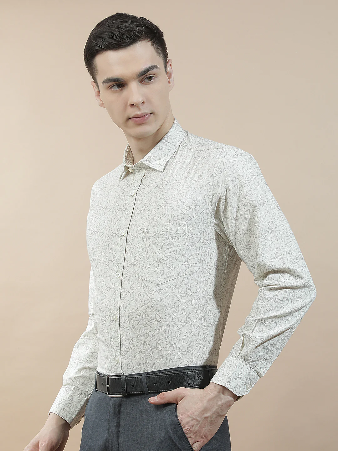 Casual Shirt for Men l Breathable & Soft with Color Fastness Slim Fit Cotton Fabric Printed Pattern - Image 5
