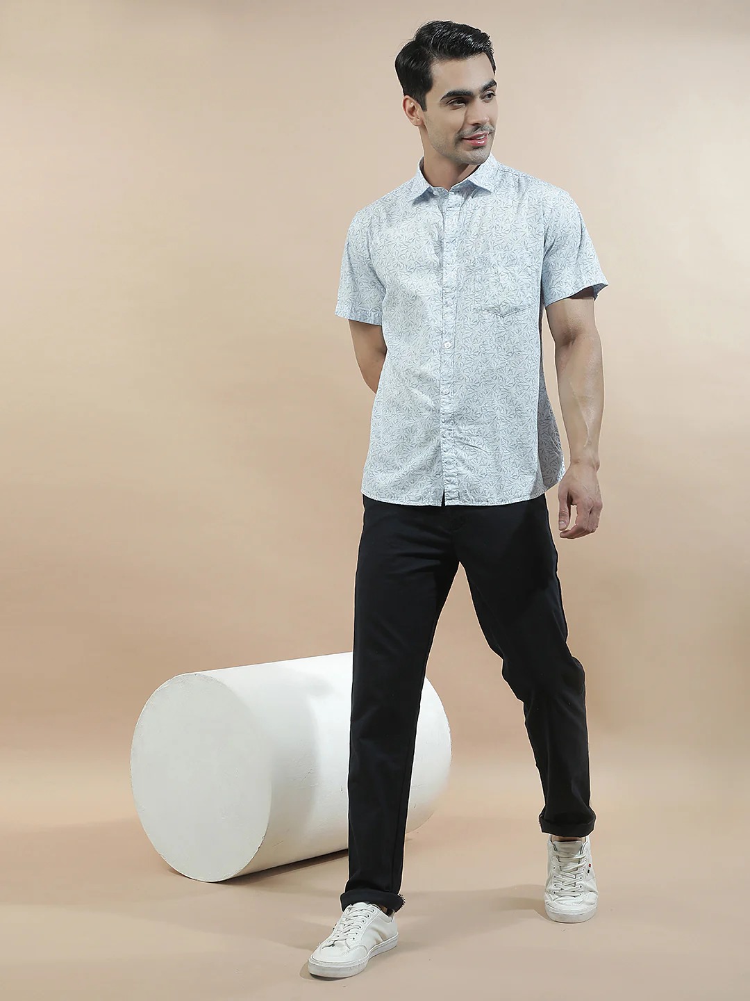 Casual Shirt for Men l Breathable & Soft with Color Fastness Slim Fit Cotton Fabric Printed Pattern