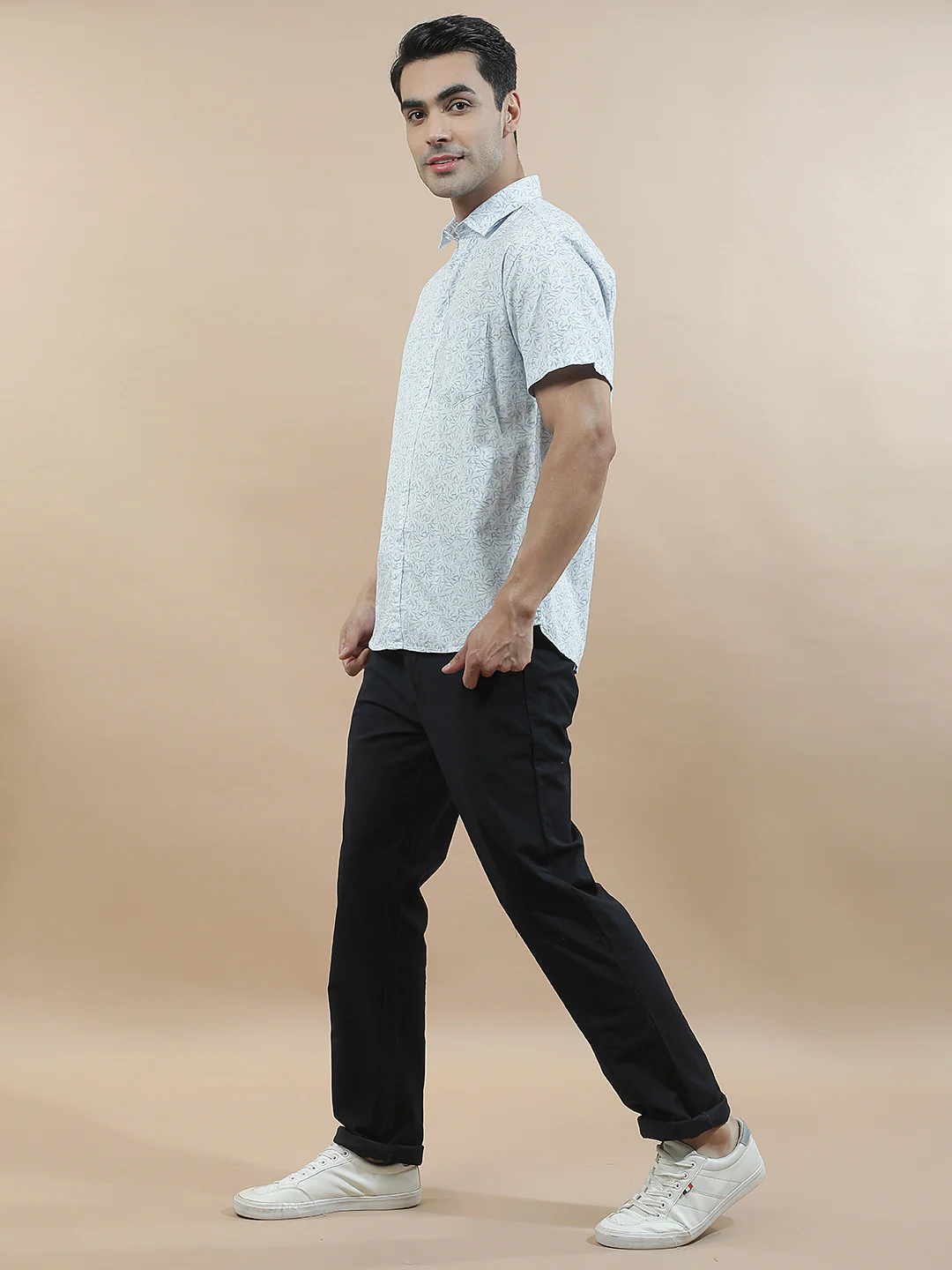 Casual Shirt for Men l Breathable & Soft with Color Fastness Slim Fit Cotton Fabric Printed Pattern - Image 2