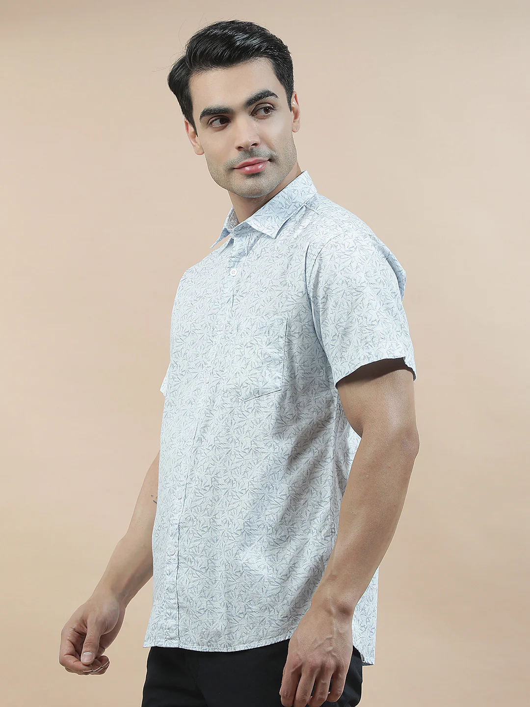 Casual Shirt for Men l Breathable & Soft with Color Fastness Slim Fit Cotton Fabric Printed Pattern - Image 6