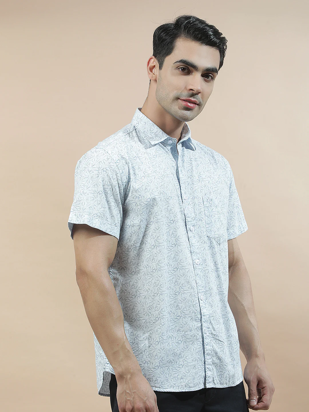 Casual Shirt for Men l Breathable & Soft with Color Fastness Slim Fit Cotton Fabric Printed Pattern - Image 7