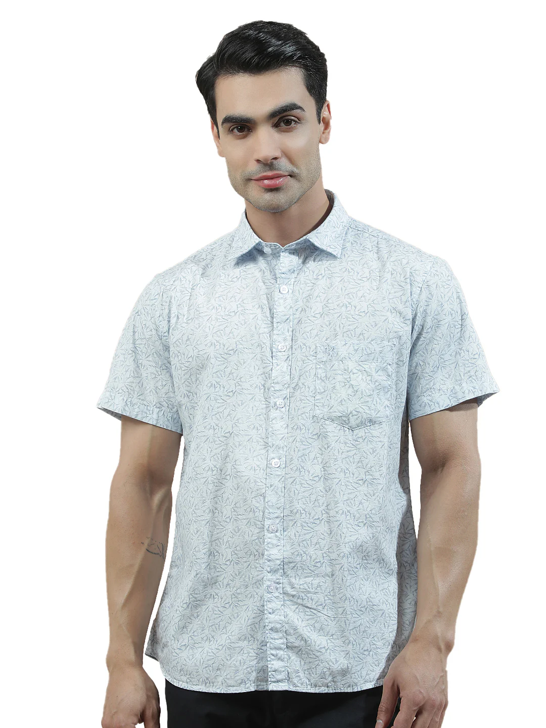 Casual Shirt for Men l Breathable & Soft with Color Fastness Slim Fit Cotton Fabric Printed Pattern - Image 9