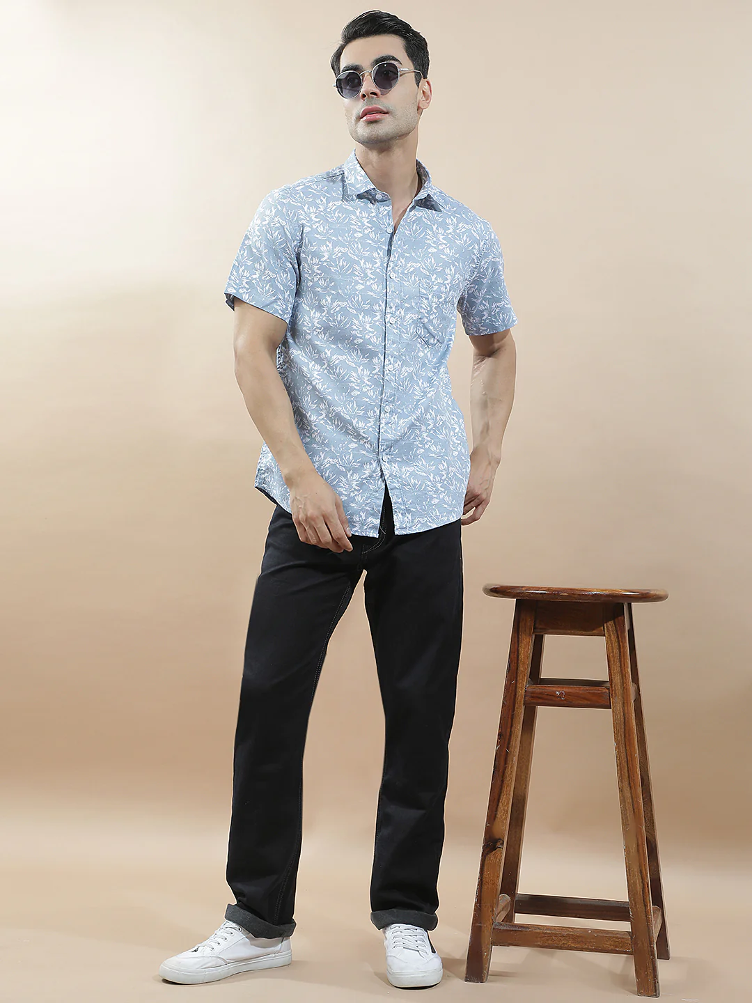 Casual Shirt for Men l Breathable & Soft with Color Fastness Slim Fit Cotton Fabric Printed Pattern - Image 2