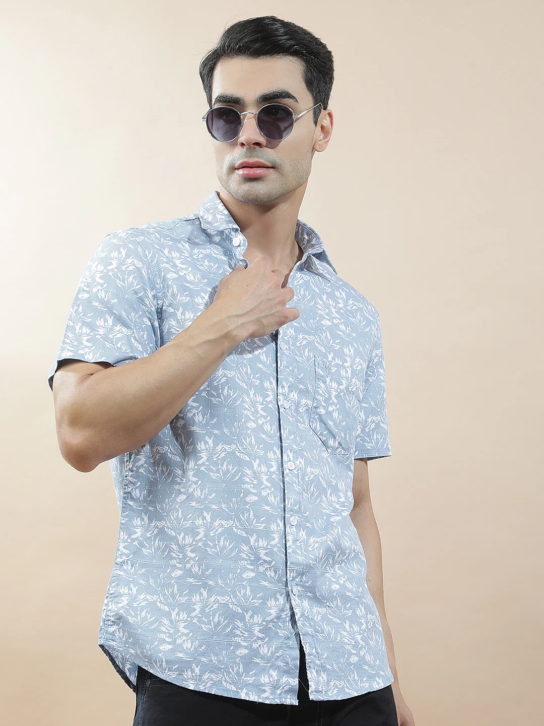 Casual Shirt for Men l Breathable & Soft with Color Fastness Slim Fit Cotton Fabric Printed Pattern - Image 3