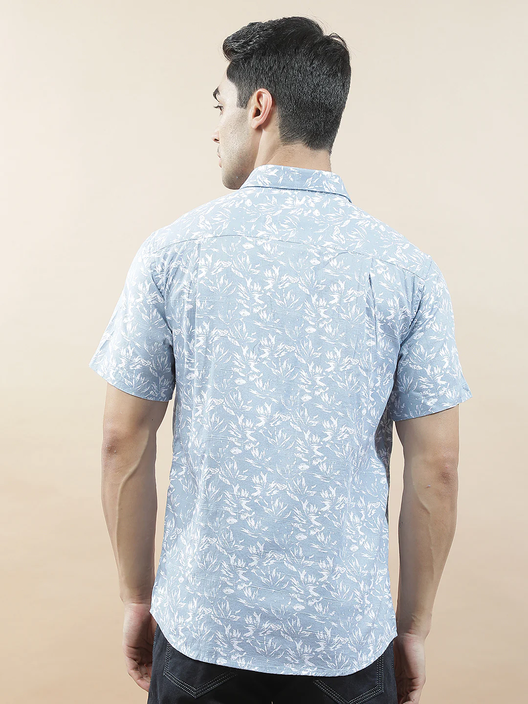 Casual Shirt for Men l Breathable & Soft with Color Fastness Slim Fit Cotton Fabric Printed Pattern - Image 4