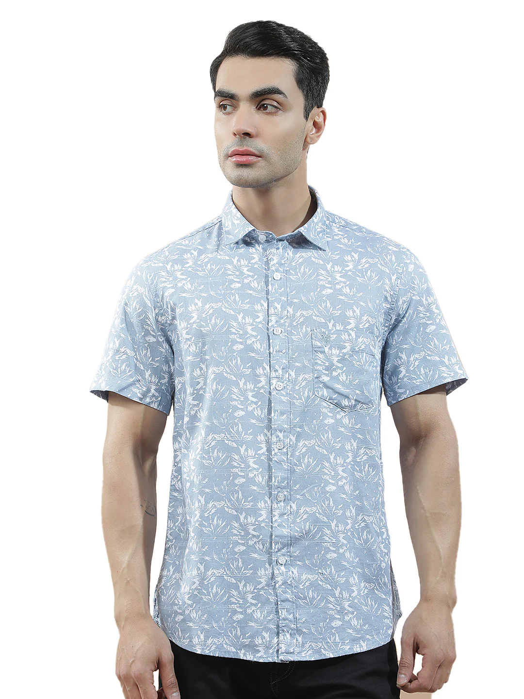 Casual Shirt for Men l Breathable & Soft with Color Fastness Slim Fit Cotton Fabric Printed Pattern - Image 5